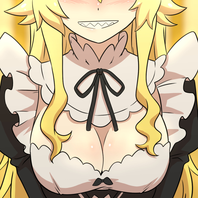 breasts, cleavage, female, frederica baumann, maid uniform, re:zero kara hajimeru isekai seikatsu, tagme, wacum