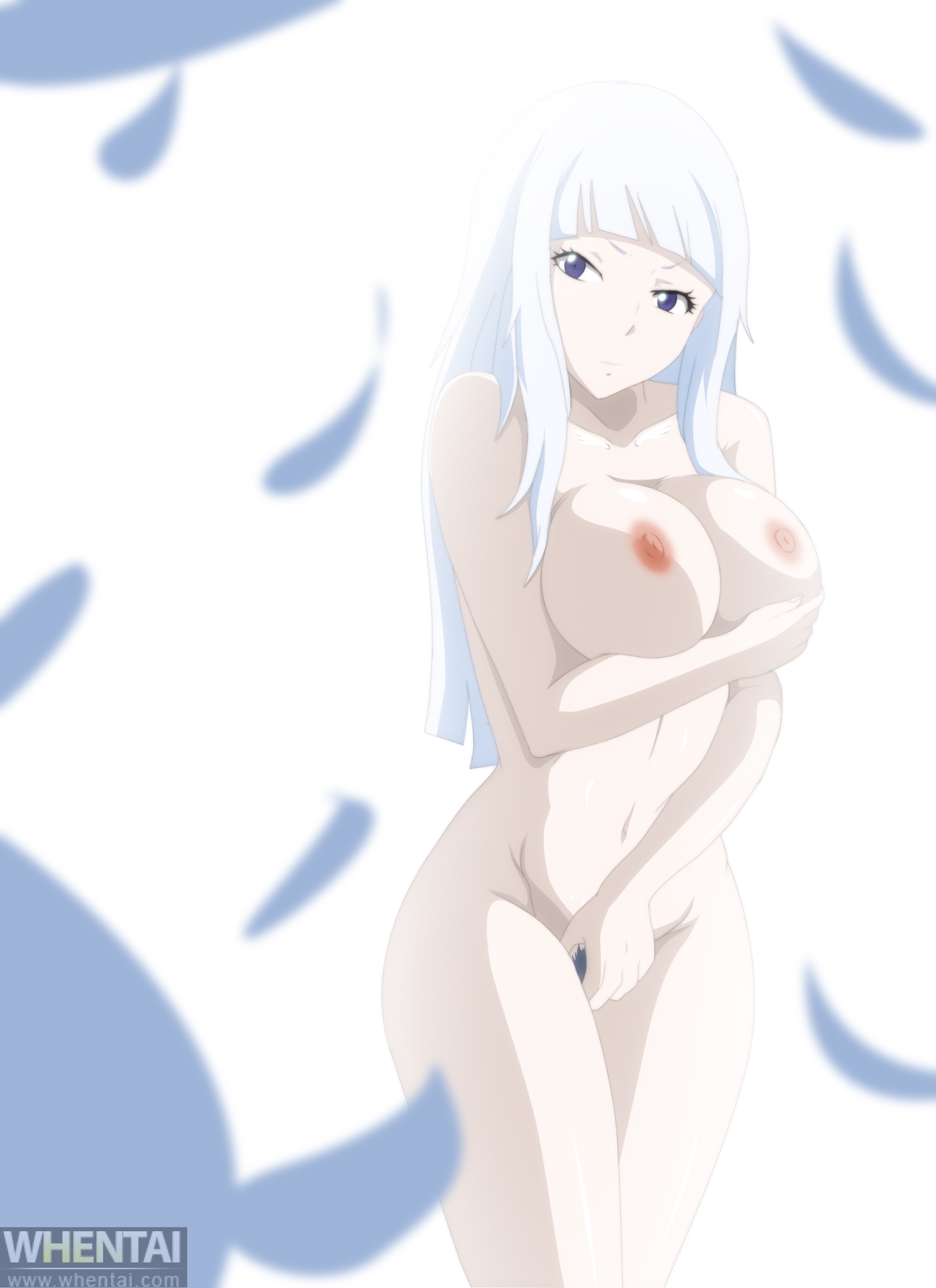 1girls, angel (fairy tail), fairy tail, female, female only, nude, solo, sorano aguria, tagme, whentai, white hair, white-haired female