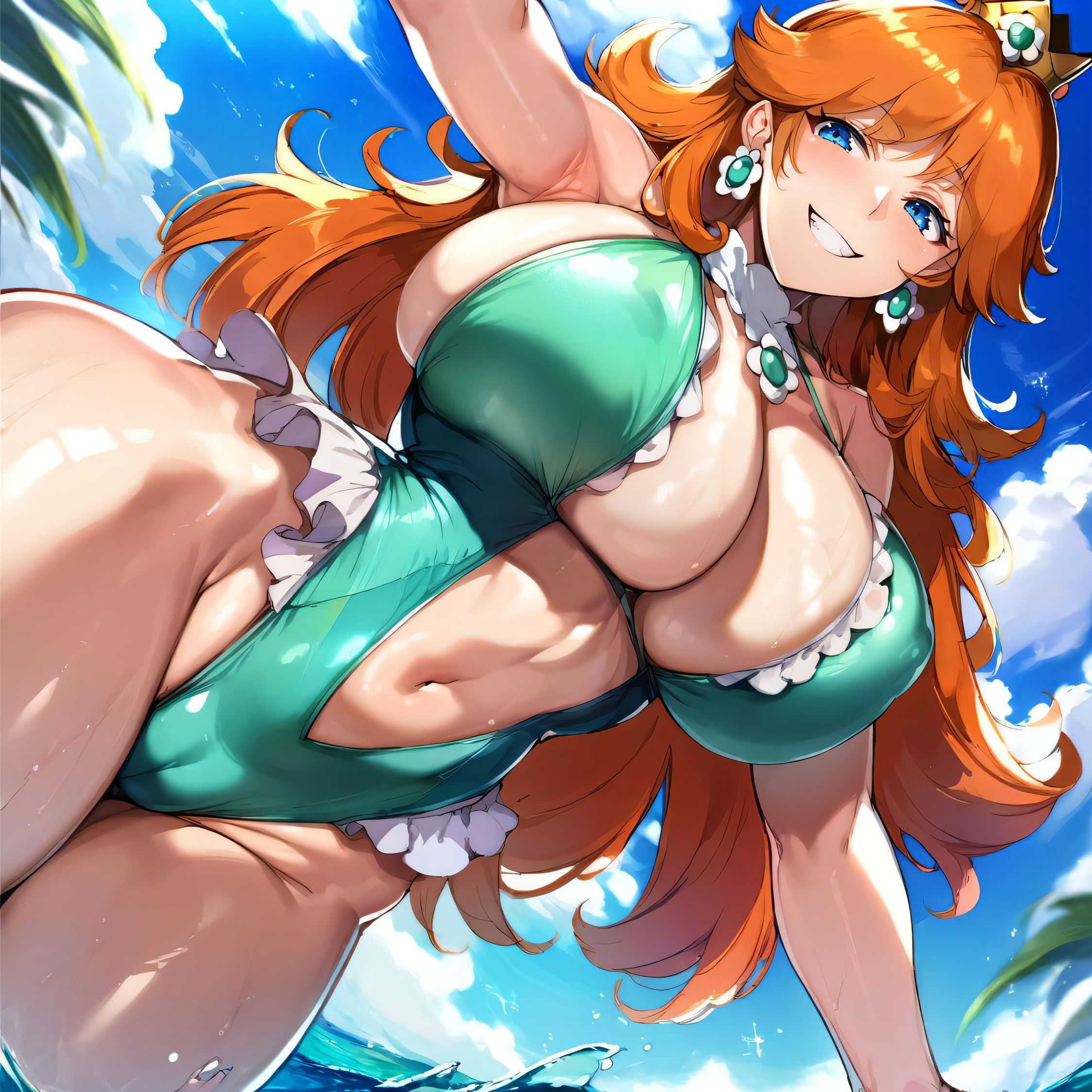 1girls, ai generated, alternate breast size, ass, ass focus, big breasts, bikini, blowjob, breasts, busty, cowgirl position, curvaceous, curvy, curvy body, curvy female, curvy figure, doggy style, fellatio, female, from behind position, huge breasts, irrumatio, large breasts, mario (series), missionary position, nipples, princess daisy, pussy, pussy focus, reverse cowgirl position, spooning, spread legs, super mario bros., sweat, sweating, sweaty, sweaty body, sweaty breasts, swimwear, thick thighs, thighs, venus body, voluptuous