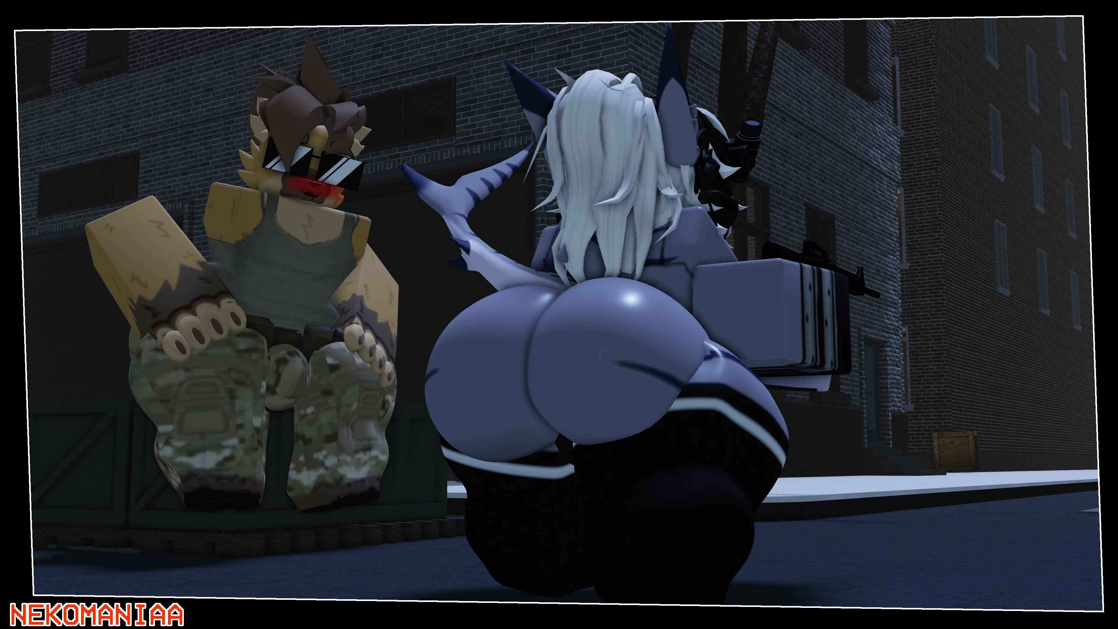 3d, fat ass, female, furry, nekomaniaa, roblox, robloxian, shark girl, source request, tagme