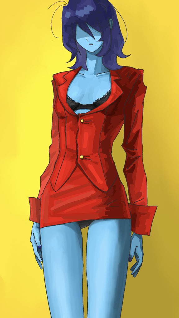 1girls, artist request, deltarune, kris (dark world form), kris (deltarune), kris female (deltarune), lingerie, no pants, red dress