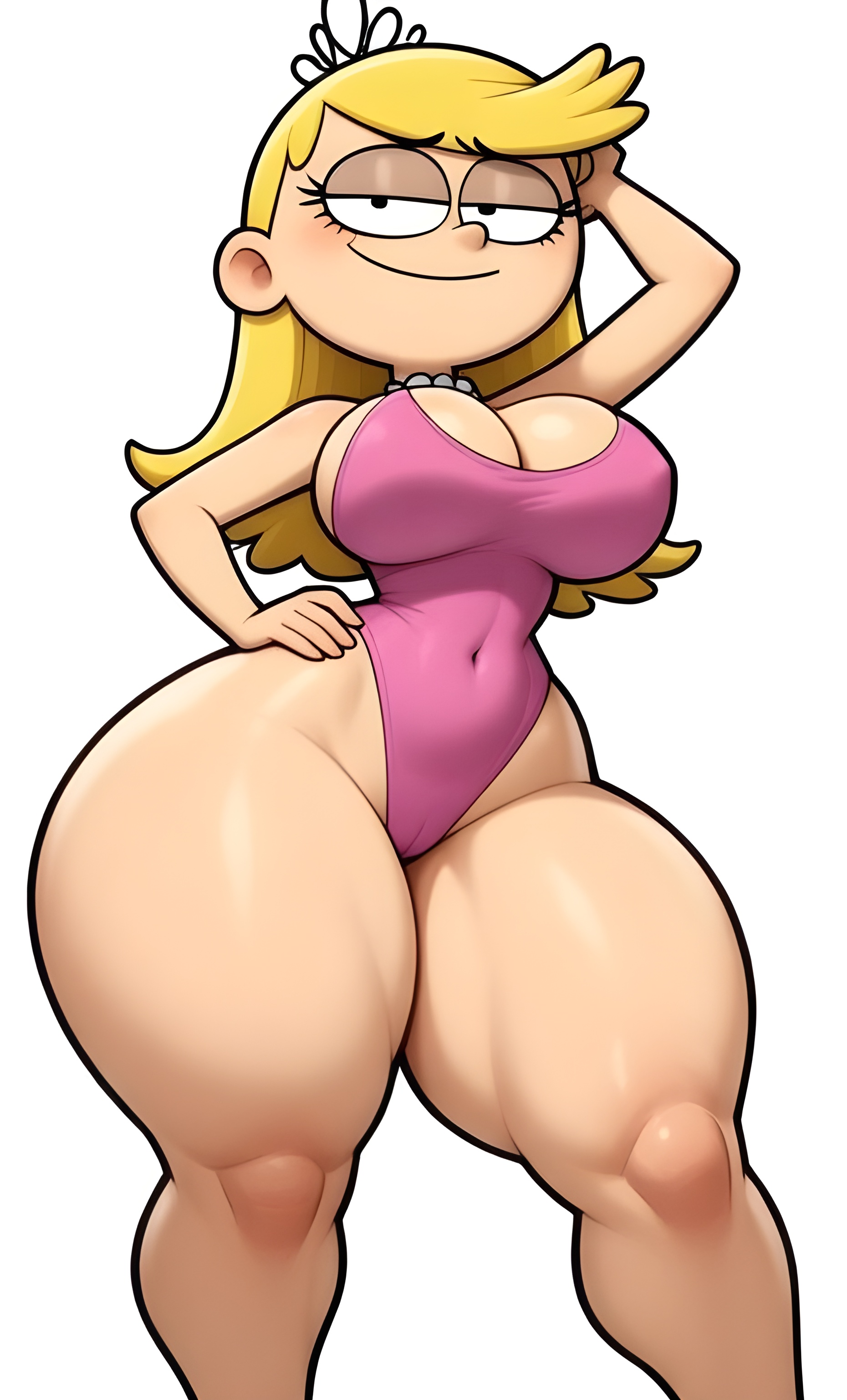 1female, 1girls, aged up, ai generated, big ass, big breasts, big butt, brasil louco, breasts, bubble ass, bubble butt, curvaceous, curvy, curvy body, curvy figure, cute, dominant, dominant female, fat ass, fat butt, fat female, female, female only, front view, large ass, large breasts, lola loud, looking at viewer, seducing, seducing viewer, seductive, seductive look, seductive smile, sexy, sexy body, sexy pose, simple background, solo, solo female, solo focus, tagme, teen, teen girl, teenage girl, teenager, the loud house, thick ass, thick body, thick butt, thick thighs, voluptuous, voluptuous body, voluptuous female, white background