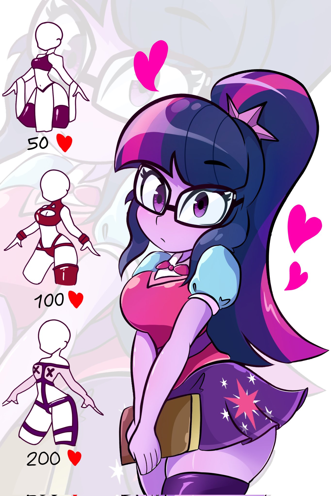 1girls, equestria girls, female, female only, friendship is magic, hasbro, my little pony, sci-twi, sexy, sexy body, skirt, solo, solo female, strip game, tagme, tagme (artist), twilight sparkle (mlp)