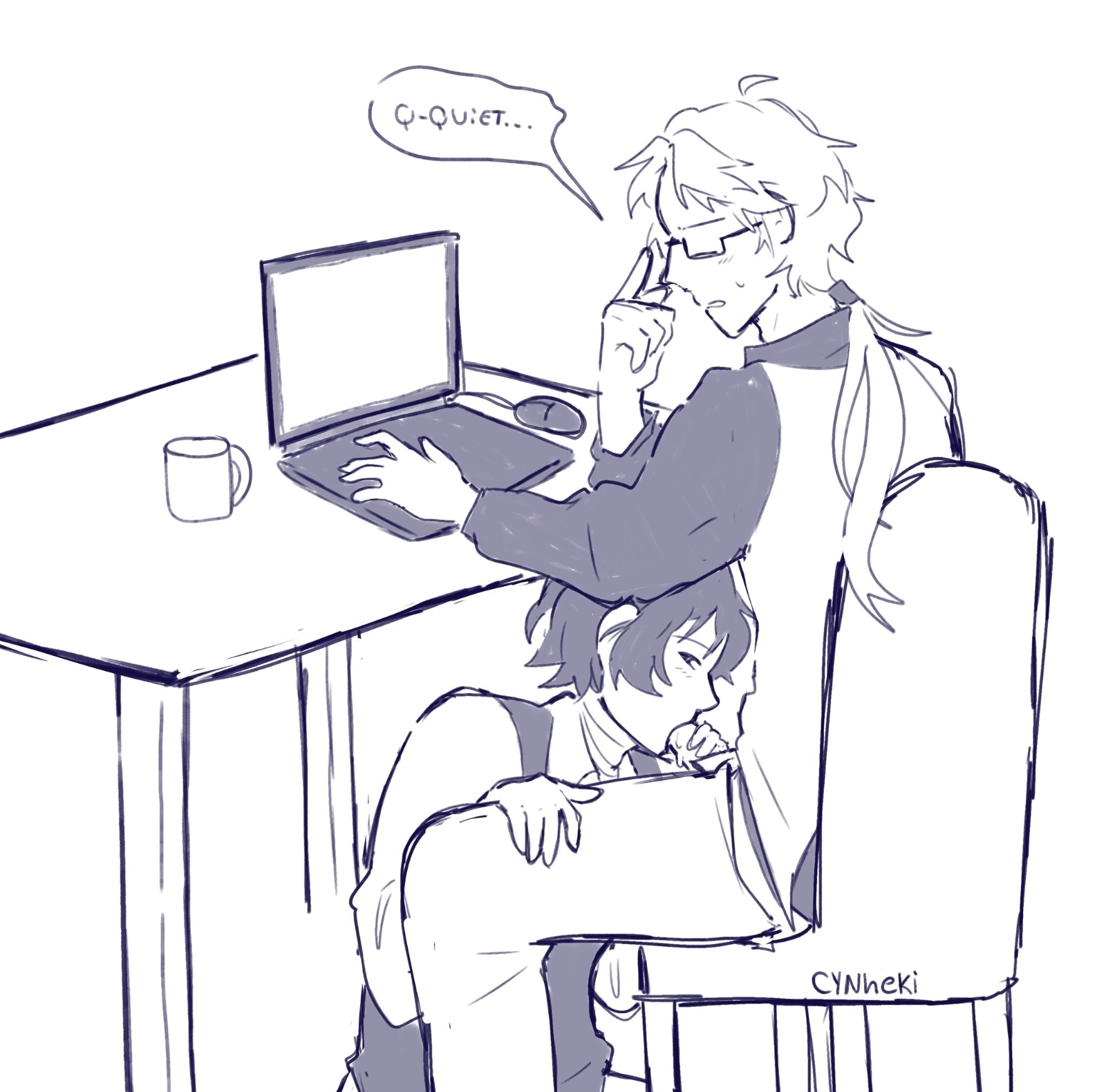 bungo stray dogs, bungou stray dogs, dazai osamu, doppo kunikida, kunikida doppo, male, monochrome, oral, osamu dazai, penis, thick thighs