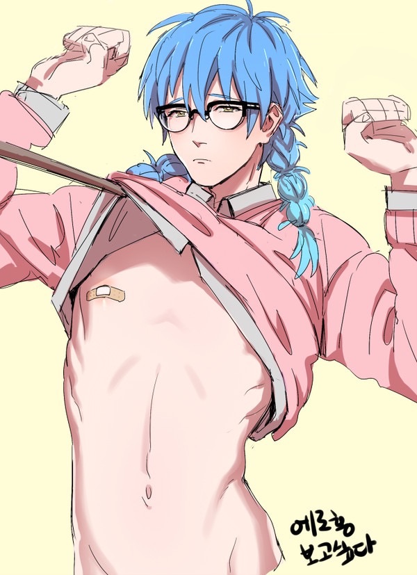 aoba_seragaki crossdressing dramatical_murder glasses male nitro+_chiral yaoi