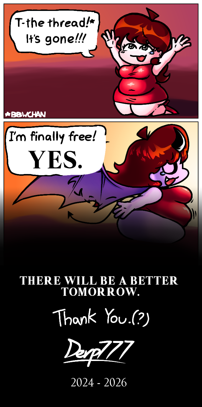 1girl 1girls arms_up auburn_hair chubby comic crying crying_with_eyes_open demon demon_girl demon_horns demon_tail demon_wings derp777 dialogue expansion fat friday_night_funkin girlfriend_(friday_night_funkin) hands_up happy obese on_knees pink_skin purple_skin red_dress red_heels self_upload sequence smile speech_bubble sun sunset tagme tears tears_of_joy tears_of_pleasure text text_bubble