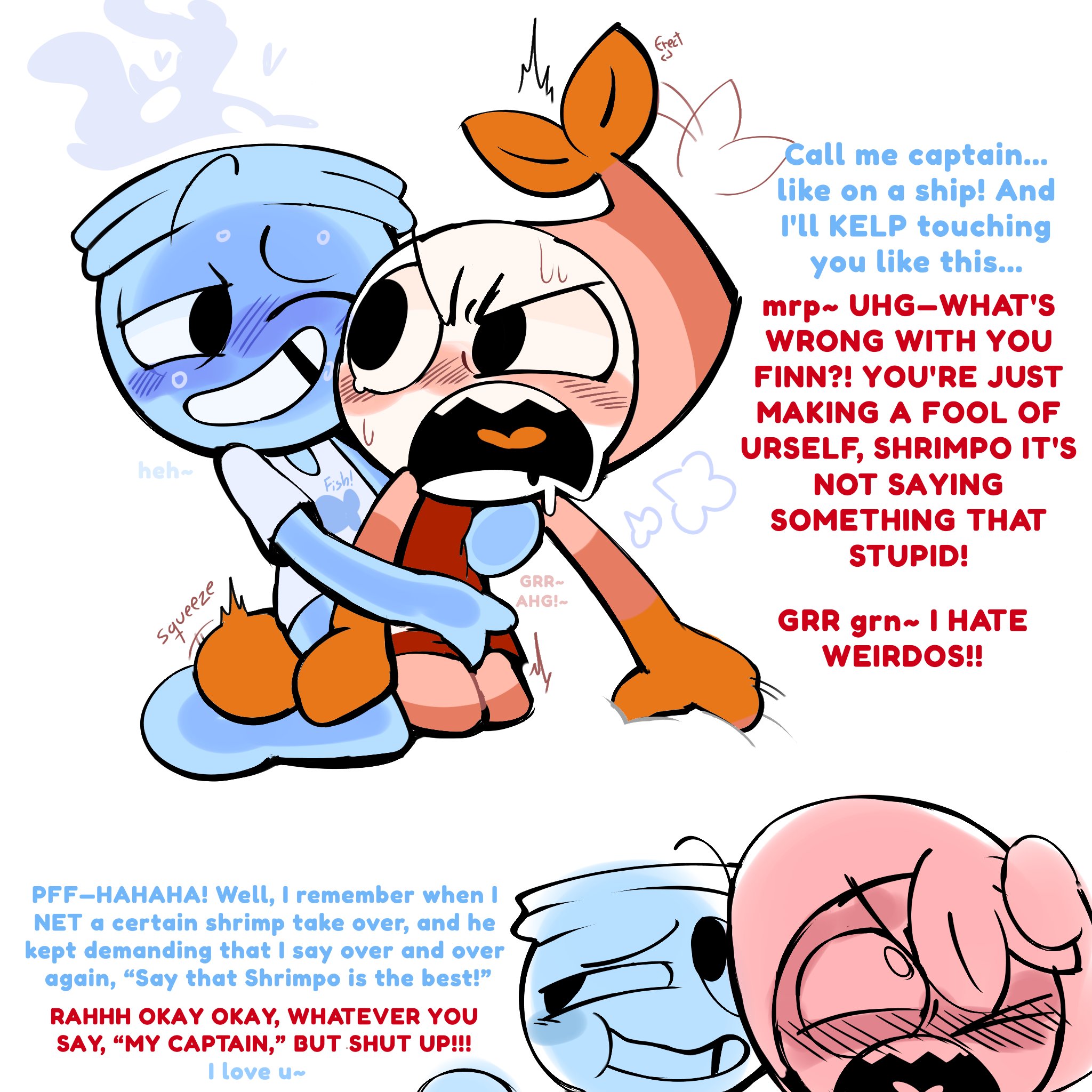 dandy's world, finn (dandy's world), male, male only, shrimpo (dandy's world), vanilla