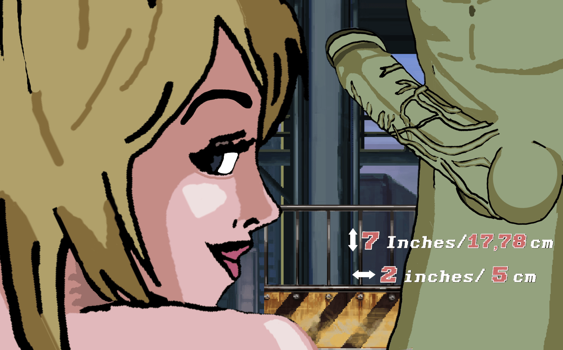 1alien 1girl 1girl1boy 1girls 1monster 1woman alien alien_cock alien_humanoid alien_penis animated animated_gif apocalypse blonde blonde-haired_female blonde_female blonde_hair blue_eyes bottom_view dick digital_drawing_(artwork) drawing drawn excited excited_expression excited_female excited_for_sex eyebrows eyebrows_raised fanart fat_cock fat_penis female female_focus genital_focus gif glans green_cock green_penis green_skin green_skinned_male imminent_oral imminent_sex impending_blowjob information kneeling kneeling_female kneeling_oral_position looking_at_viewer looking_back lower_body lust lustful_gaze moving on_knees parasite_in_city penis penis_focus penis_out penis_size_comparison penis_size_talk pixel_factory pleasure_face pleasured shaft shaft_divide size_comparison size_queen standing standing_position staring_at_viewer text thick_cock thick_penis vein veins veins_on_cock veins_on_dick veiny_balls veiny_penis video_game video_game_character video_games warehouse