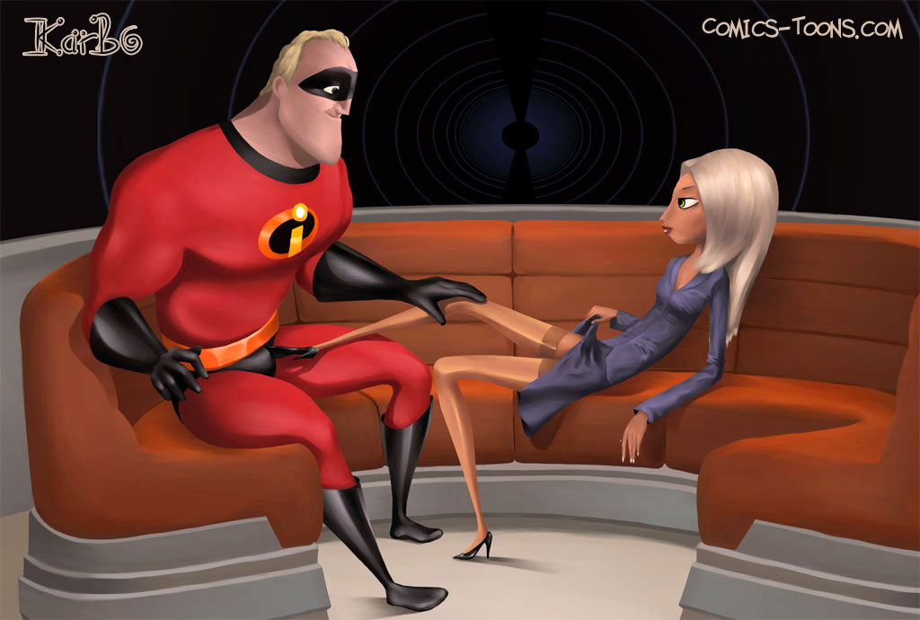 1boy 1girls cheating comics-toons.com disney female karbo_(comics-toons) male mirage_(the_incredibles) mr._incredible pixar robert_parr straight_hair tagme the_incredibles