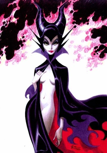 1girls 2000 bruce_timm disney disney_villains female female_only maleficent sleeping_beauty_(1959_film) solo witch