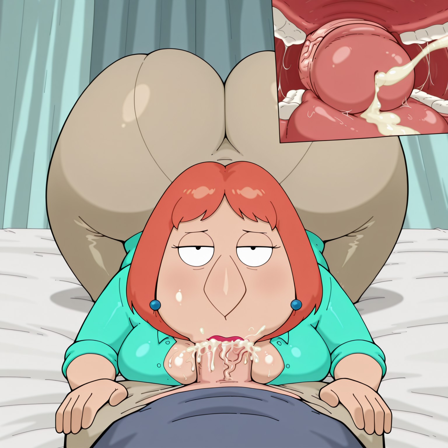 ai generated, big ass, big breasts, big butt, big hips, big penis, bubble ass, bubble butt, civitai, cum, cumming, cumming in mouth, cumming inside, cumming while penetrating, curvaceous, curvaceous female, curvaceous figure, curves, curvy, curvy body, curvy female, curvy figure, curvy hips, ejaculation, family guy, fat ass, fellatio, hourglass figure, hourglass figured female, internal, internal cumshot, internal fellatio, internal oral, internal shot, large ass, large breasts, large butt, large penis, lois griffin, mouthful, on bed, oral, oral penetration, oral sex, penis on tongue, pov, pov blowjob, pov crotch, pov eye contact, pov fellatio, pov male, pov oral, reverse mouth shot, semen, sucking, sucking dick, sucking off, sucking penis, swallowing, swallowing cum, teeth, thick ass, thick butt, thick thighs, veiny penis, wide hips