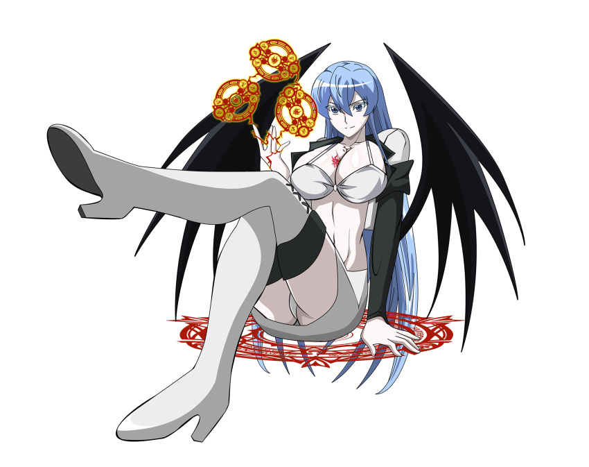 1girls, akame ga kill!, blue hair, cosplay, crossover, esdeath (akame ga kill!), female, female only, high school dxd, light skin, light-skinned female, pale skin, pale-skinned female, solo, tagme, yxyyxy