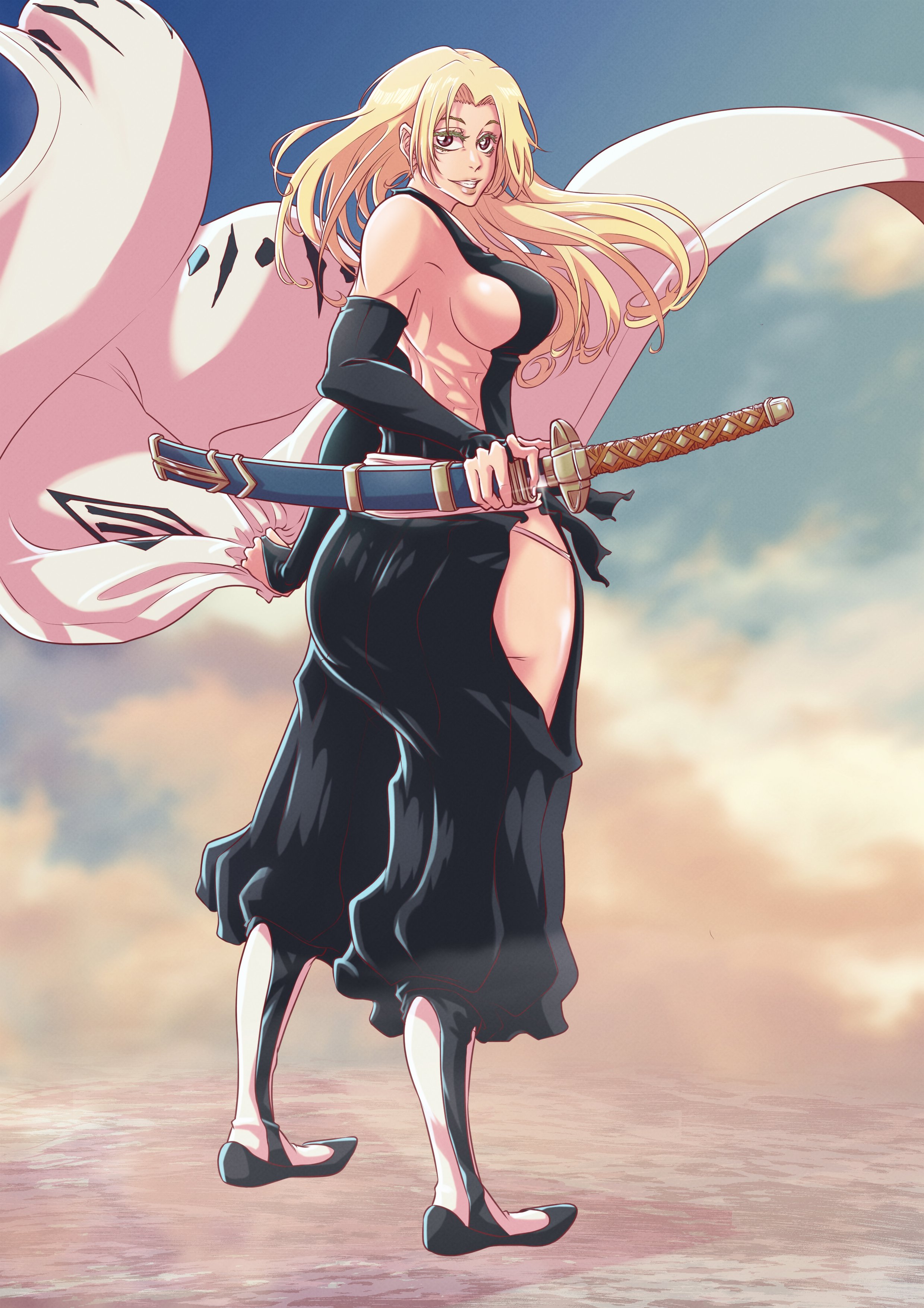 1girls, bleach, blonde hair, blonde-haired female, jujutsu kaisen, sonzhondaya, soul reaper, yuki tsukumo