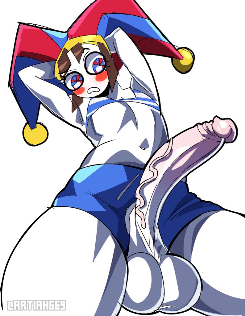 1futa, big penis, dickgirl, dickgirl only, flat chest, flat chested, fleshpie669, futa focus, futa only, futanari, glitch productions, gooseworx, huge cock, large penis, penis, penis out, pomni (the amazing digital circus), the amazing digital circus, thick legs, thick thighs, veiny penis, wide hips, wide thighs