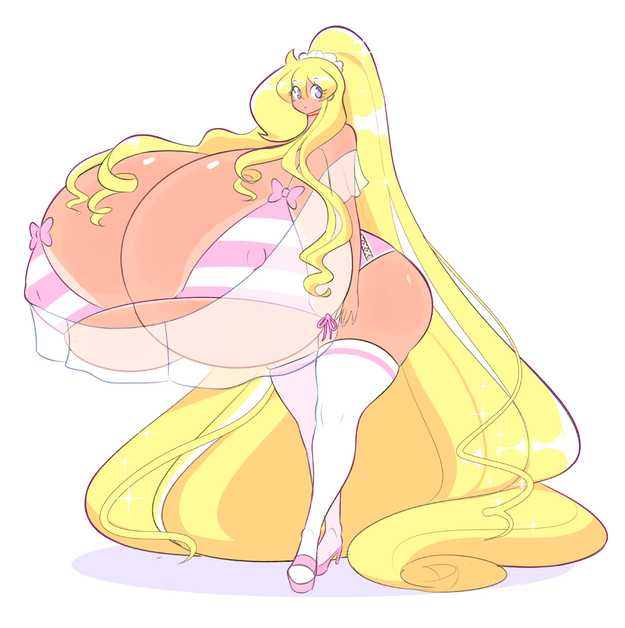 big breasts, breasts, cassie (theycallhimcake), cleavage, huge breasts, hyper, hyper breasts, light areolae, light nipples, tagme, theycallhimcake, thick thighs, wide hips