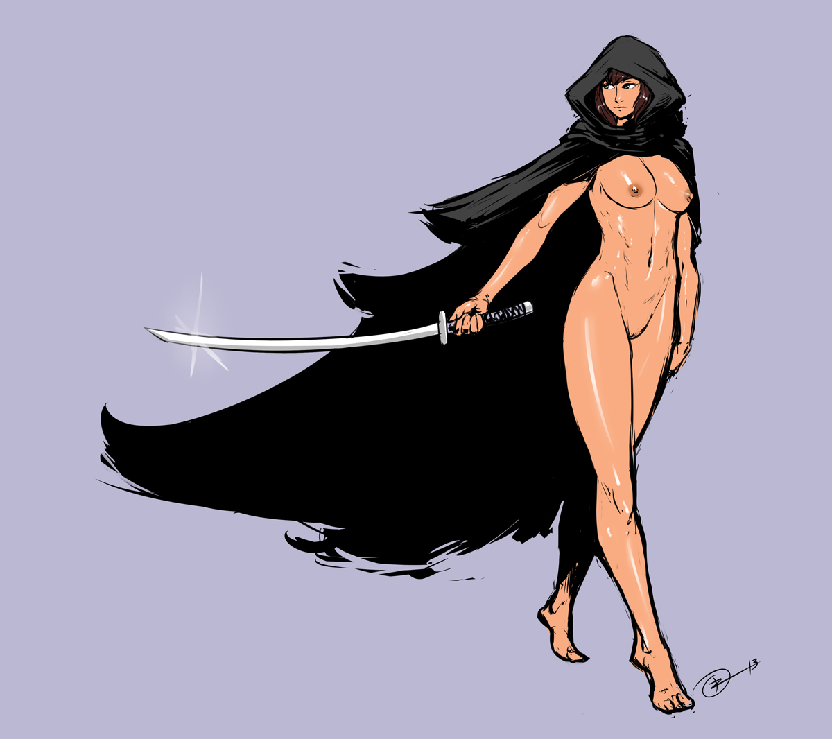 1girls, amber hayden, breasts, female, female only, full length, full-length portrait, izra, portrait, solo, standing, sword, weapon