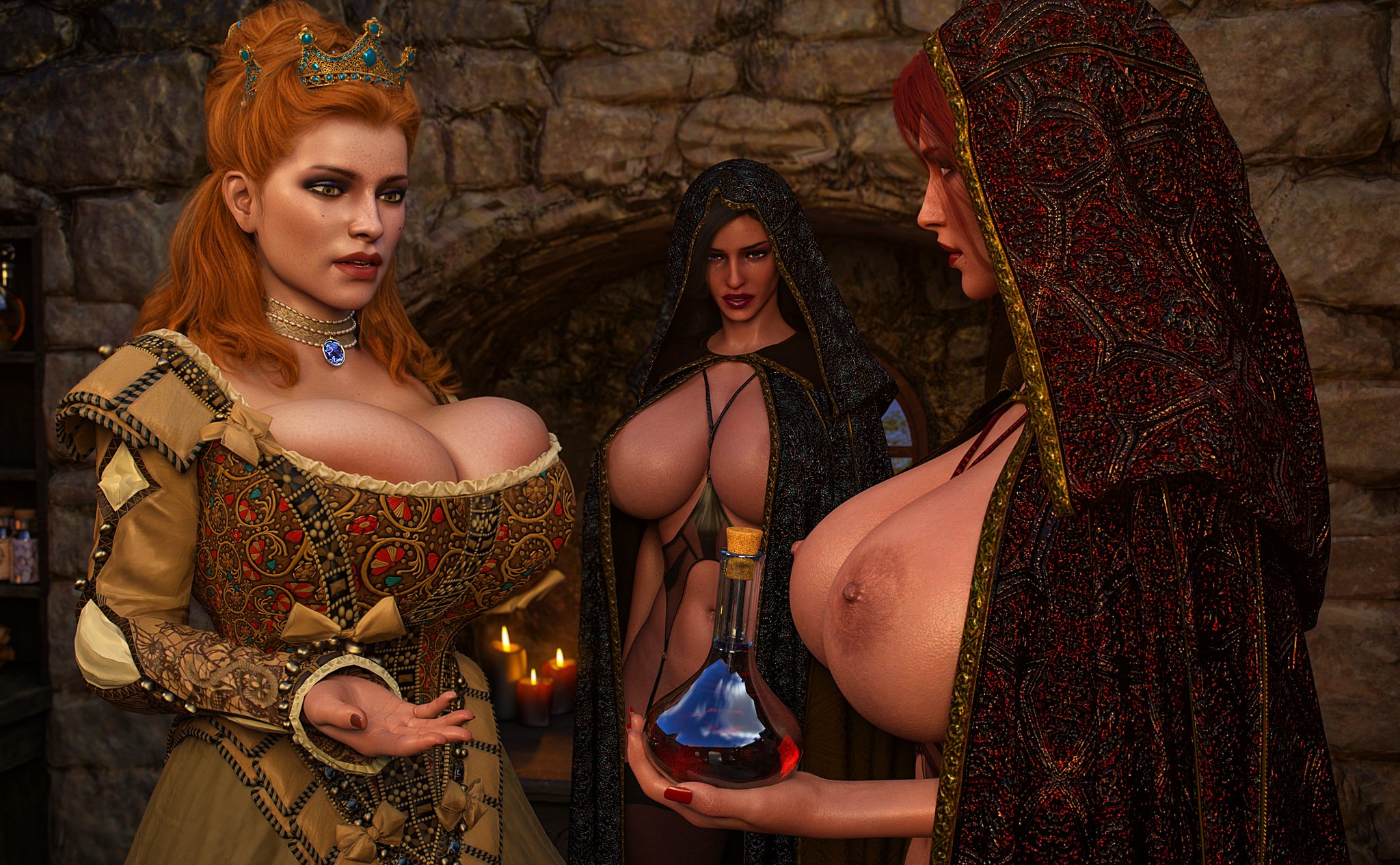 1girls, 2futas, 3d, anna henrietta, big ass, big breasts, big thighs, breasts, breasts bigger than head, cd projekt red, curvaceous, curvy, curvy figure, dickgirl, dickgirl/dickgirl, dickgirl/female, digital media (artwork), duchess, female, futanari, hips, hourglass figure, huge ass, huge breasts, huge thighs, intersex, intersex/female, intersex/intersex, large ass, large breasts, large thighs, legs, light skin, light-skinned female, light-skinned futa, mature, mature female, mature futa, shockabuki, slim waist, sorceress, the witcher (series), the witcher 3: blood and wine, the witcher 3: wild hunt, thick, thick hips, thick legs, thick thighs, thighs, triss merigold, voluptuous, voluptuous female, voluptuous futa, waist, wide ass, wide hips, wide thighs, yennefer