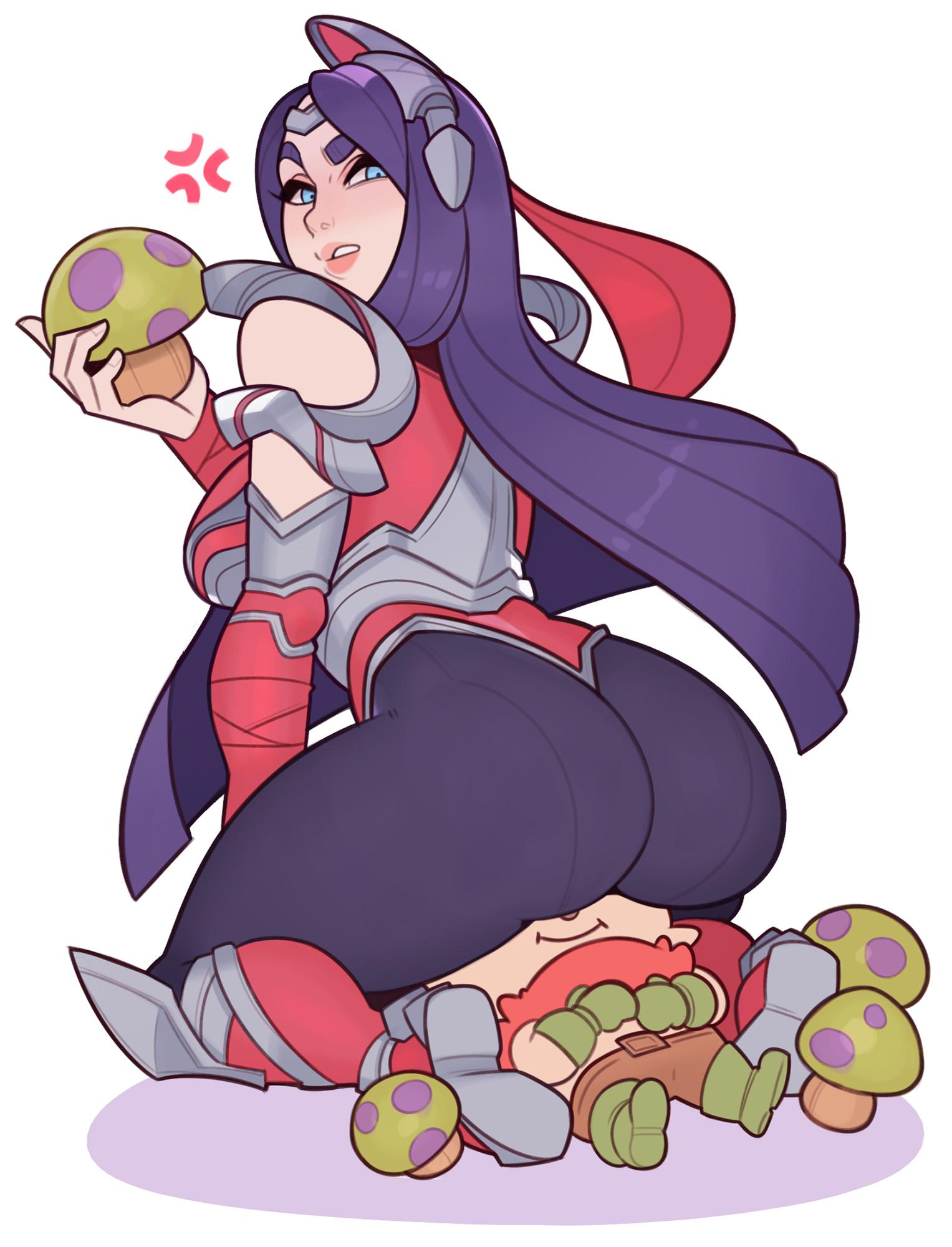 ass, big ass, facesitting, female, irelia xan, league of legends, splashbrush, tagme, teemo, yordle