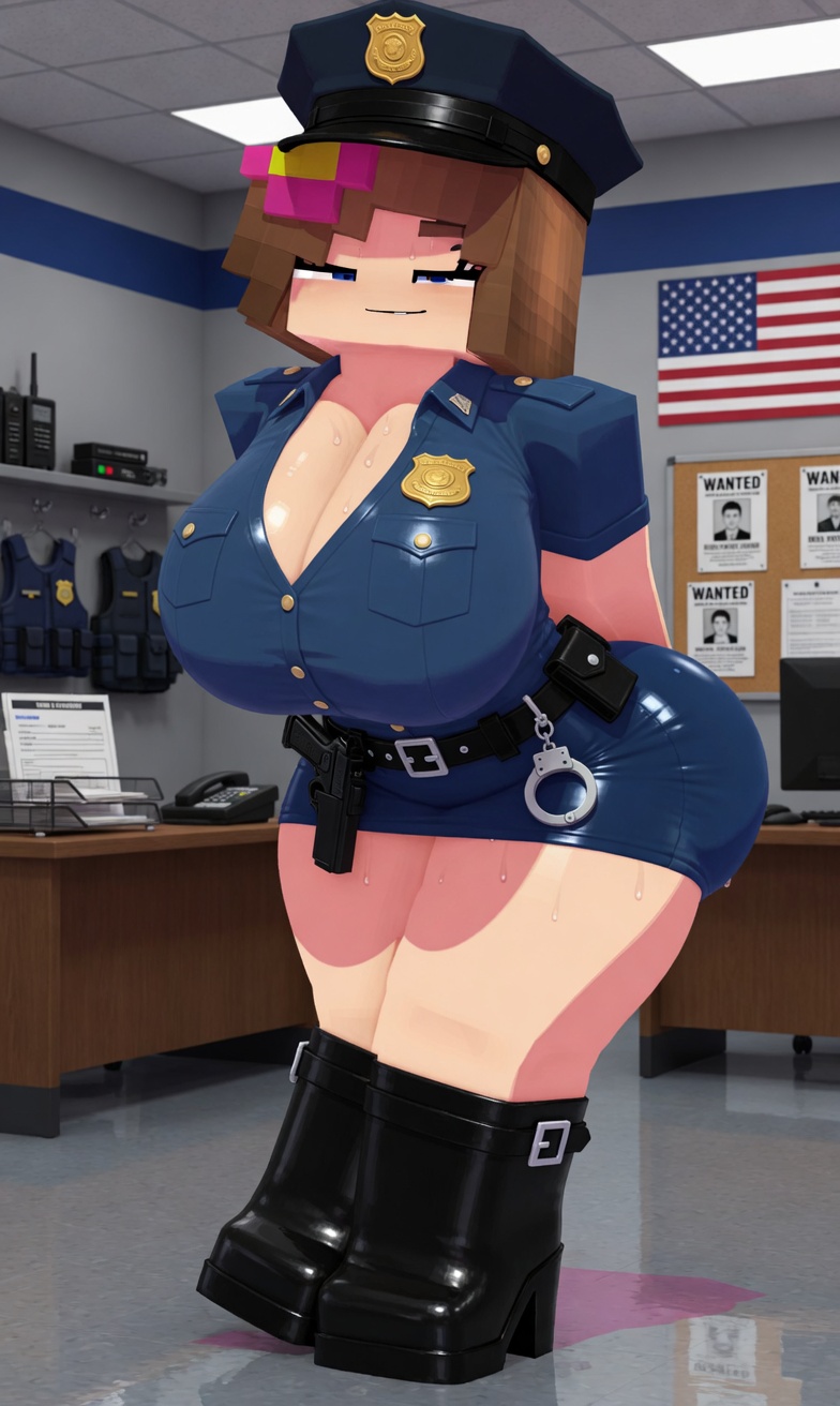 ai generated, big breasts, fapcraft, female, female only, jenny belle (slipperyt), minecraft, xoma4ek