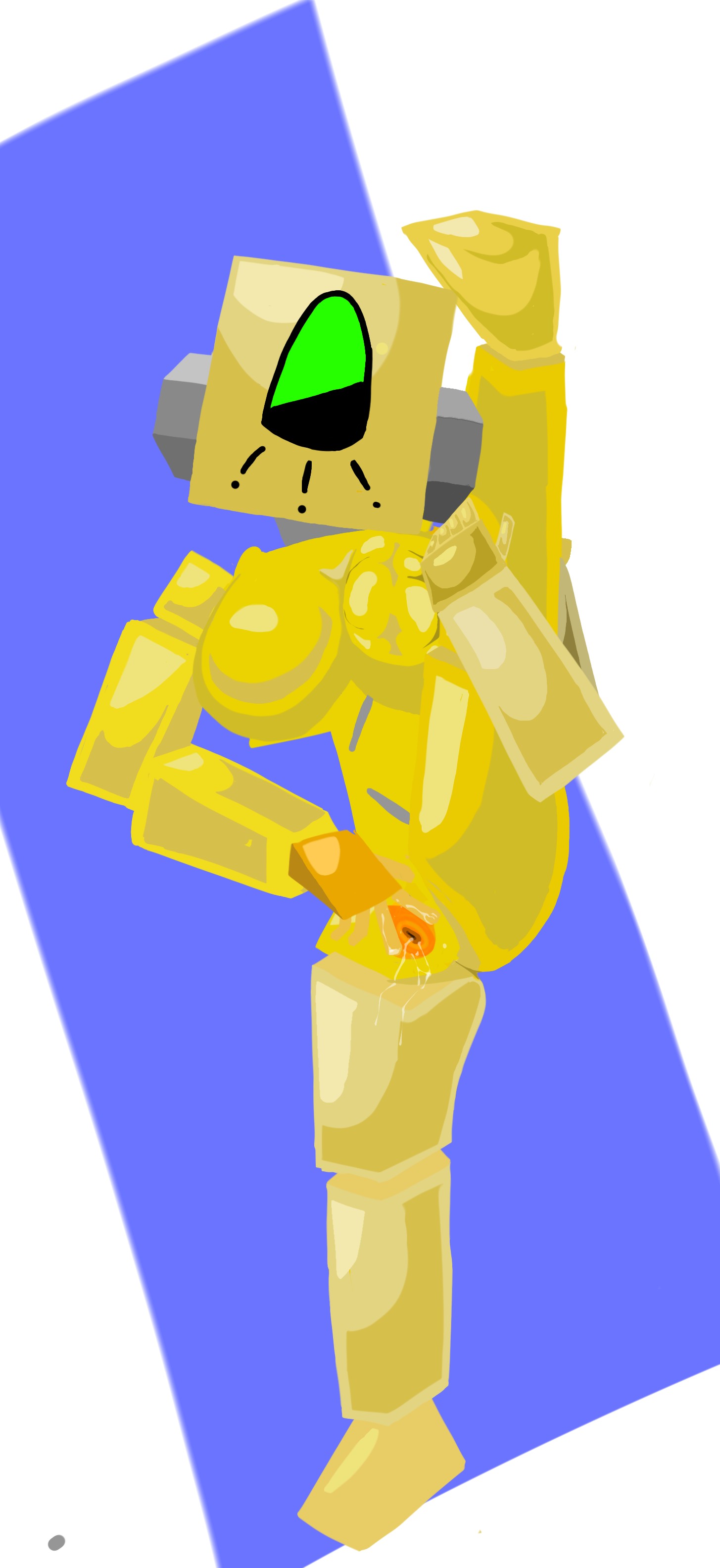 1girls, artist request, breasts, die of death (roblox), female, harken (die of death), pussy, roblox, roblox game, solo, standing on one leg, standing split, tagme, thighs, wet pussy
