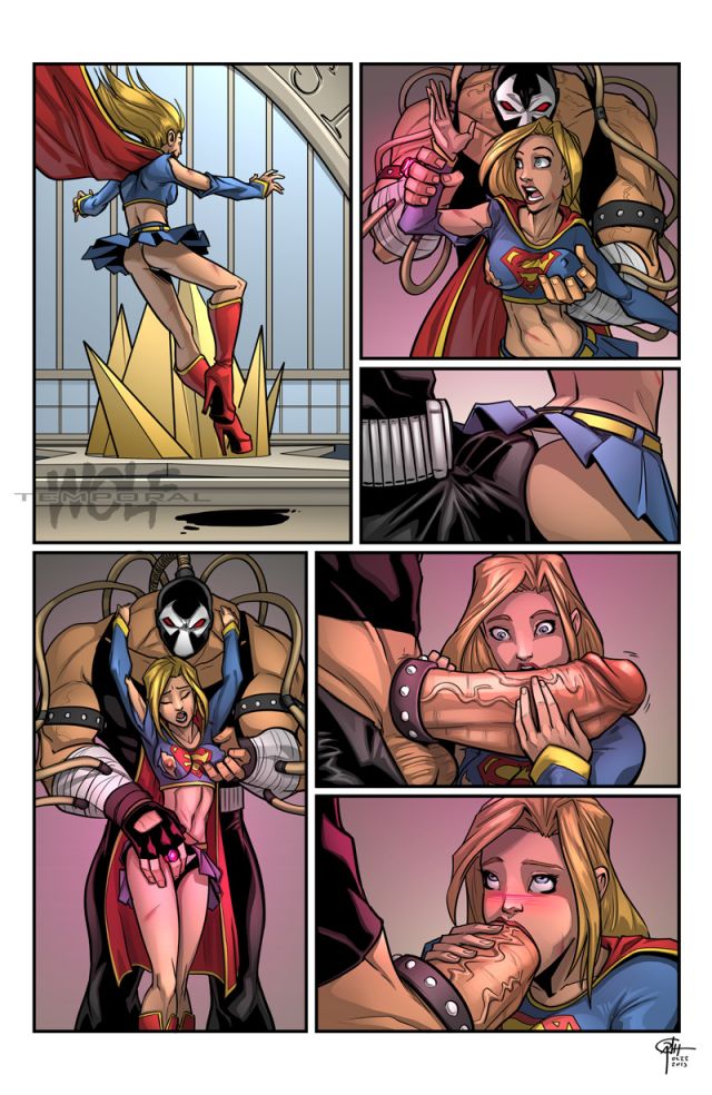 1boy, 1girls, bane, batman (series), blonde, blonde hair, blush, cock ring, comic, dc, dc comics, fellatio, female, fingering, garth graham, garthft, handjob, huge cock, human, human only, kara zor-el, larger male, light skin, light-skinned female, light-skinned male, male, mexican male, oral, penis, pink kryptonite, sex, straight, supergirl, superman (series), temporalwolf, veiny penis