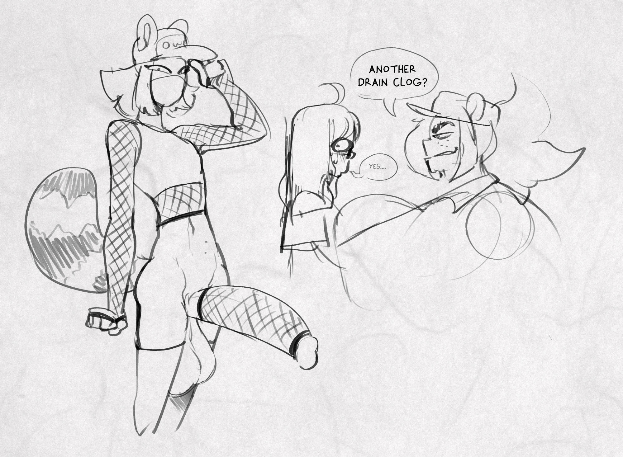 2025, facemask, femboy, fishnets, hat, huge balls, huge cock, humor, hung trap, hyper penis, noah (peculiart), original character, original characters, peculiart, sketch, tagme (character)