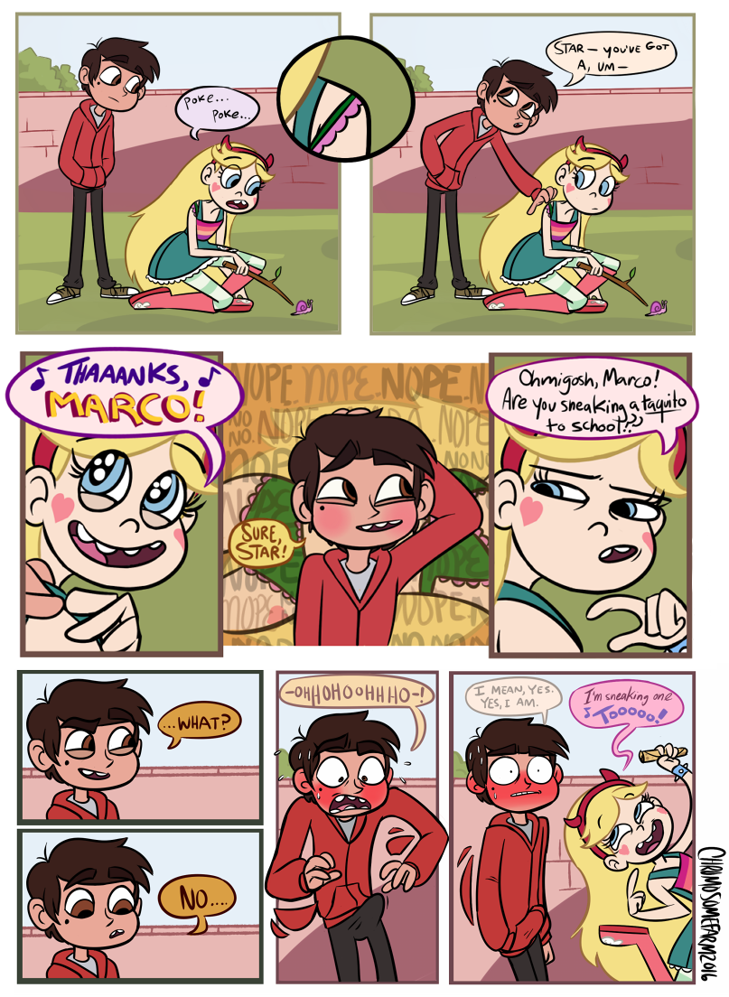 1boy 1girls cameltail chromosomefarm embarrassed erection erection_under_clothes female funny imagine_spot male male_with_female marco_diaz penis penis_under_clothes star_butterfly star_vs_the_forces_of_evil teenage_boy teenage_girl tenting