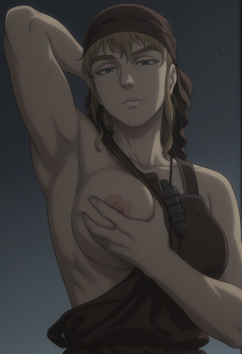 apron areola areolae arm_up armpits bandana big_breasts blonde_female blonde_hair blonde_hair_female blue_eyes breasts breasts_out dress female female_focus female_only fit_female grabbing_own_breast icelandic large_breasts looking_at_viewer mature_female mature_woman muscle_mommy nipples nordic nordinex5 norse_woman outdoors perfect_body showing_breasts sky snow solo solo_female solo_focus squeezing_breast tits_out toned_body toned_female undressing viking viking_female vinland_saga winter ylva_(vinland_saga)