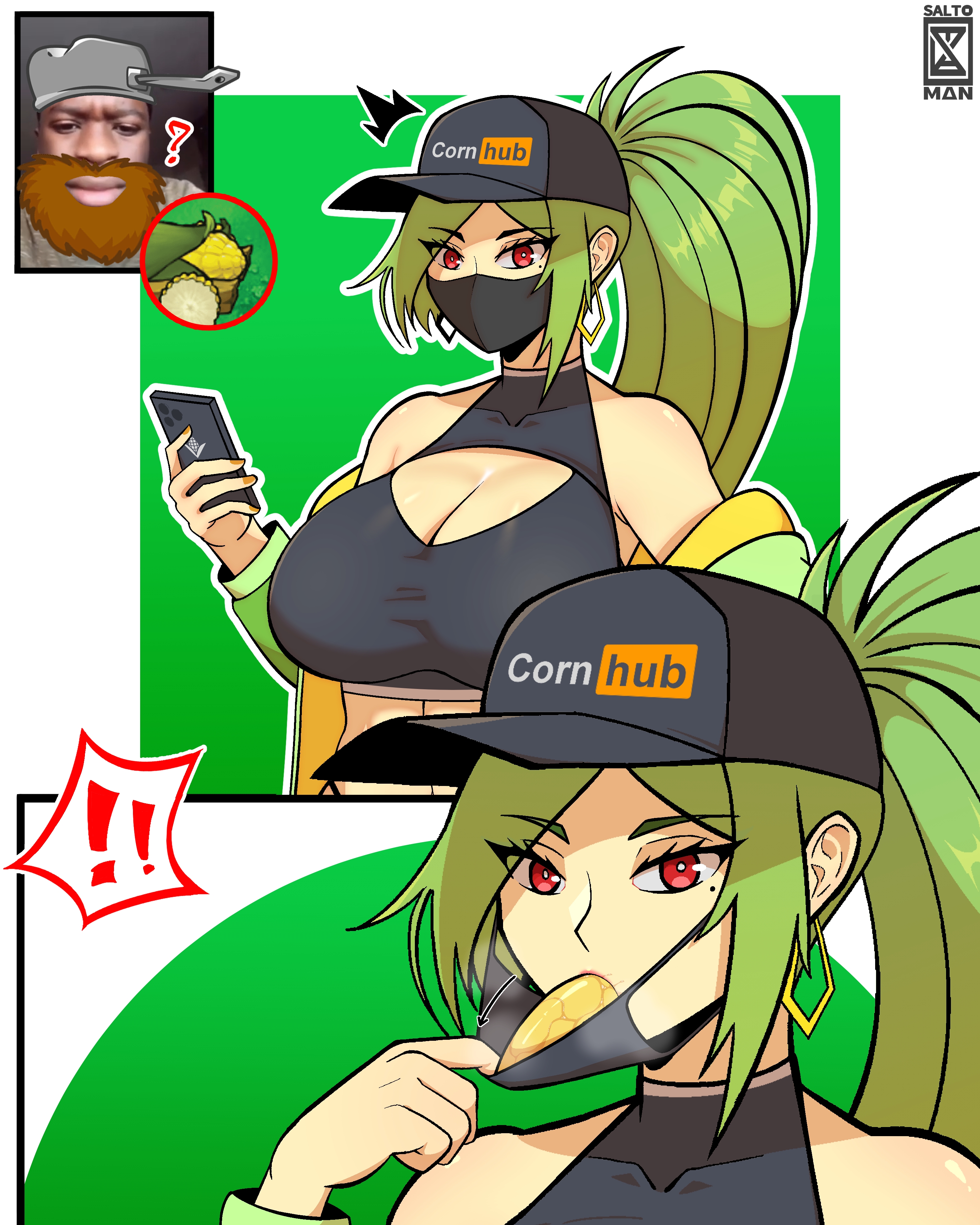 ?, 1girls, anthro, anthrofied, ass, breasts, cob cannon, crazy dave (pvz), dildo, dildo gag, dildo in mouth, dildo mask, female, flora fauna, large breasts, meme, plant, plant girl, plant humanoid, plantie, plants vs zombies, plants vs. zombies, popcap games, pussy, salto man, shitpost