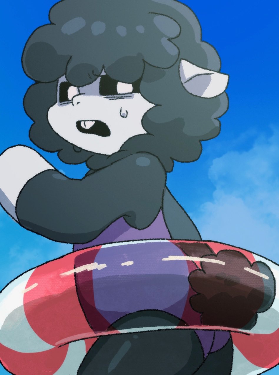 1girls, 2025, 2025s, 2d, 2d (artwork), 2d artwork, 763 san, absurd res, absurdres, all fours, anthro, anthro female, anthrofied, ass, baba chops, baba chops (poppy playtime), black body, black fur, black hair, black sclera, black sheep, black tail, black wool, blue sky, blush, blush lines, blushing, bovid, bovine, buck teeth, buckteeth, butt, caprine, critters (poppy playtime), curly hair, cute, digital art, digital drawing, digital drawing (artwork), digital media, digital media (artwork), digital painting, digital painting (artwork), female, female anthro, female focus, female only, fur, furry, furry female, hi res, hooves, looking at viewer, mammal, mob entertainment, mob games, nightmare critters, no humans, on fours, one-piece swimsuit, open mouth, poppy playtime, poppy playtime (chapter 4), purple swimsuit, purple swimwear, rear view, sheep, sheep ears, sheep girl, sheep humanoid, sheep tail, sheeps, short stack, shortstack, skull necklace, skull pendant, skull symbol, sky, smiling critters, solo, solo female, solo focus, sweat, sweatdrop, swimsuit, swimwear, tagme, tail, teeth, thick, thick ass, thick butt, video games, water, white body, white ears, white eyes, white hooves, white inner ear, white pupils, white skin, wool, wool (fur), wool hair