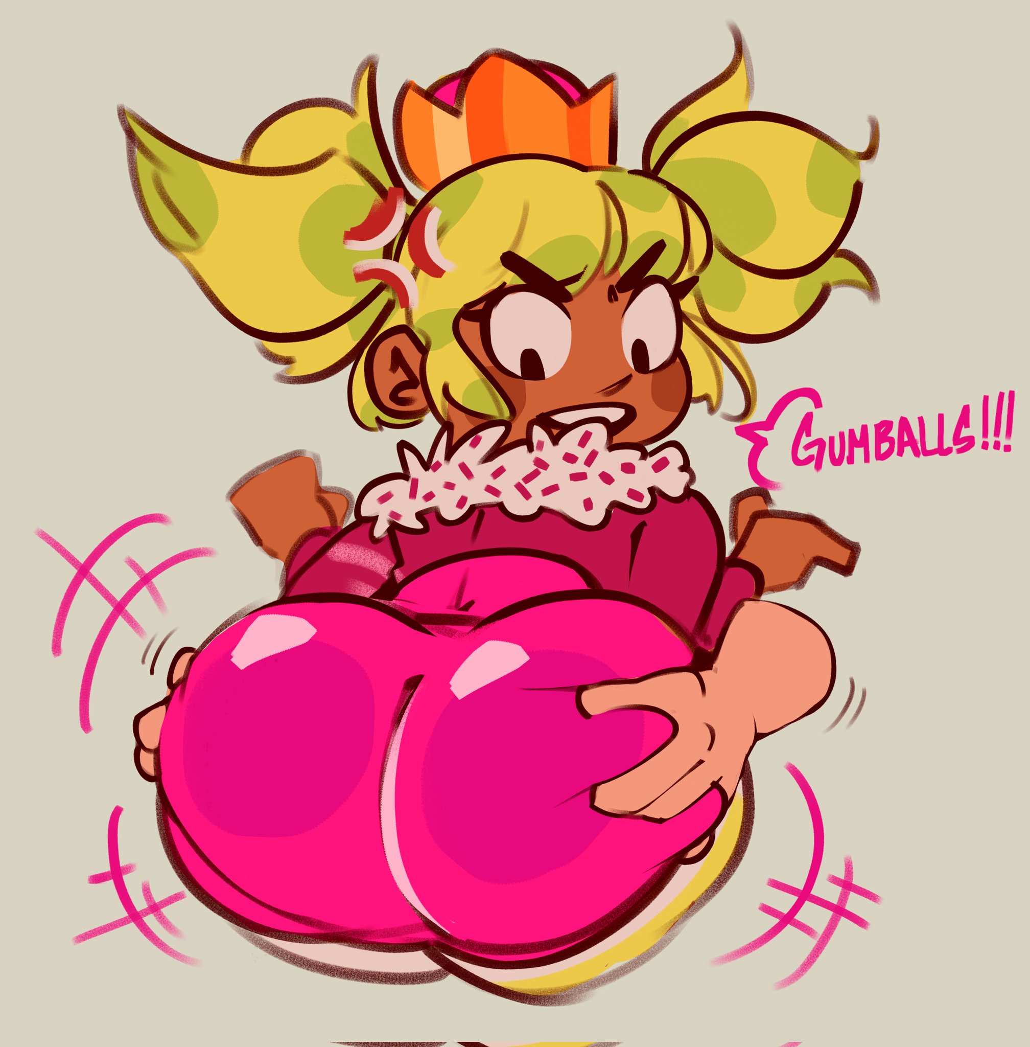 1boy, 2girls, ass, big ass, brawl stars, female, hangedc (artist), lesbian, male, mandy (brawl stars), pussy, tagme