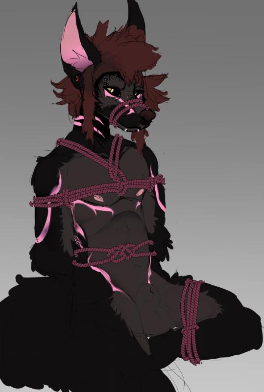 anthro bondage bondage bound english_text femboy male mouse- solo text