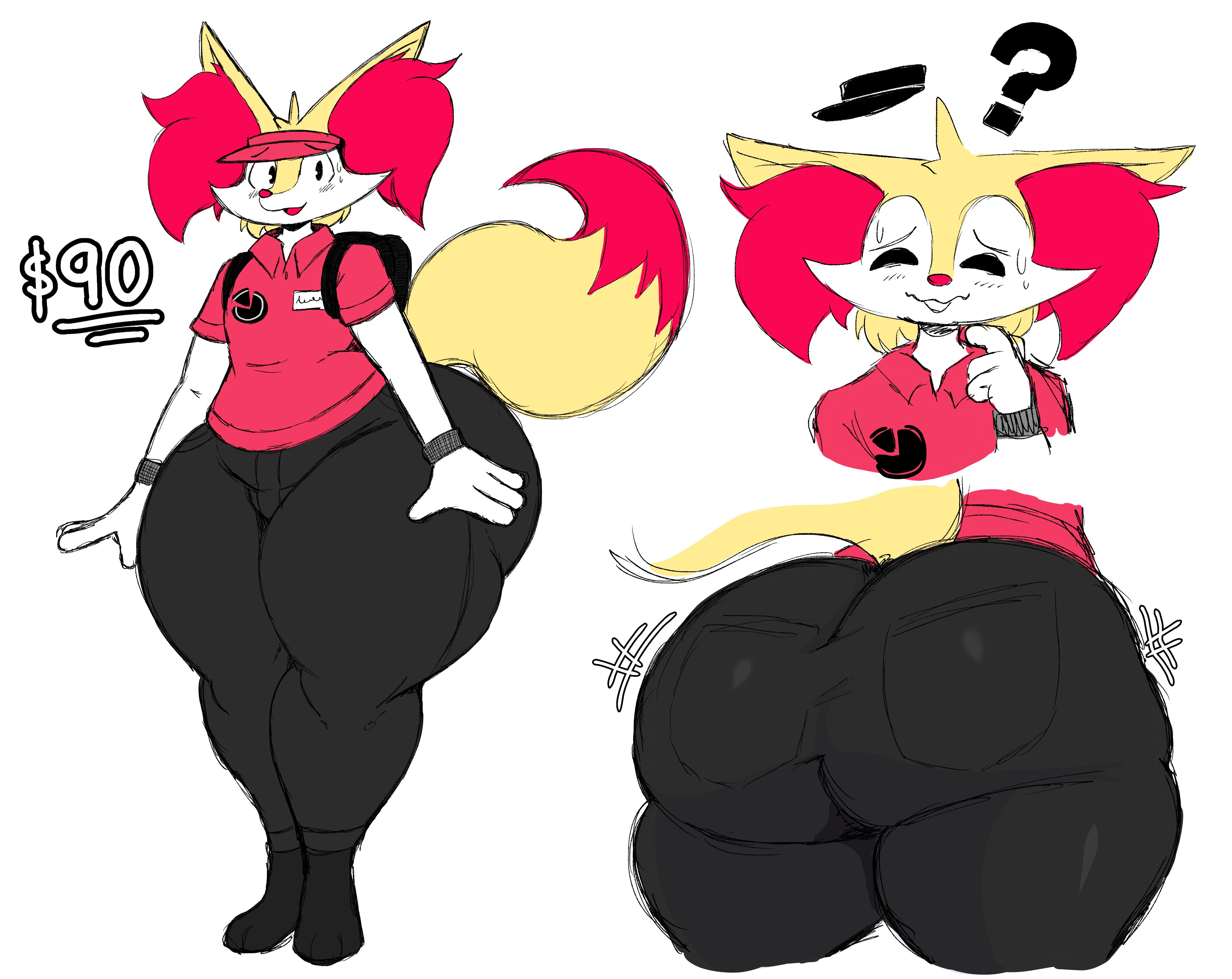 ?, anthro, anthro only, ass, big ass, bottom heavy, braixen, bubble ass, bubble butt, feladrine, femboy, furry, furry only, huge ass, male, no humans, pokemon, pokemon (species), thick thighs, wide hips