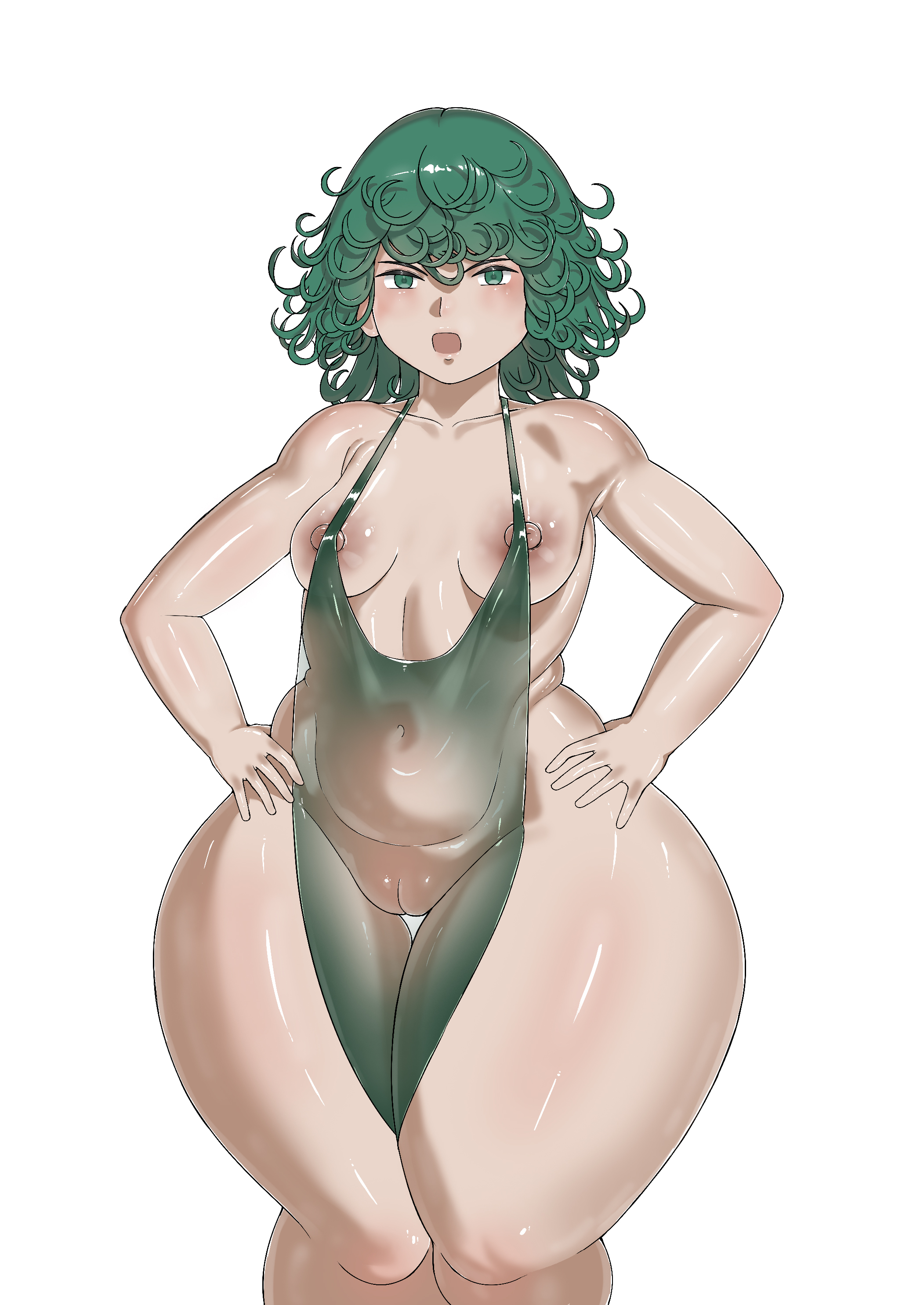 event13, one-punch man, tatsumaki, thick ass, thick hips, thick legs, thick thighs, through clothes, wide hips