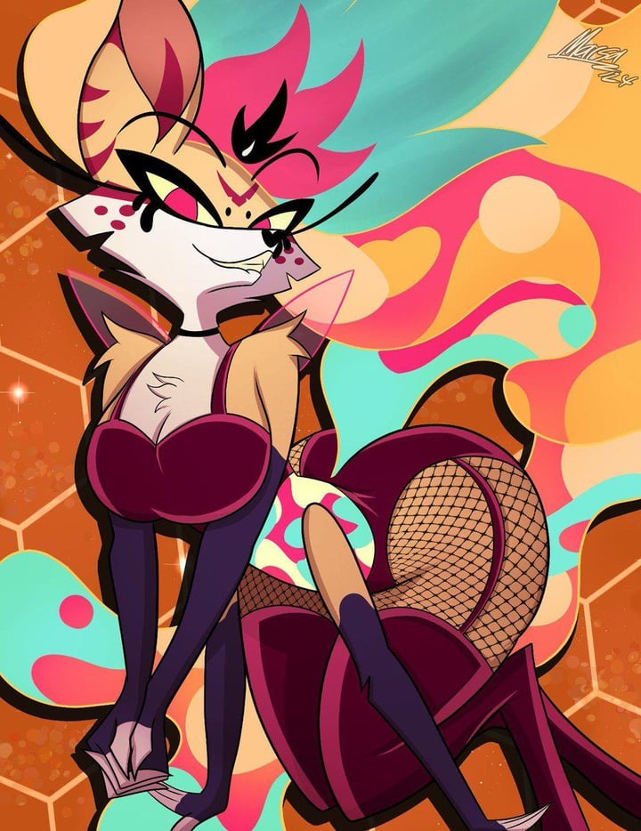 helluva boss, queen bee-lzebub (helluva boss), tagme, unknown artist