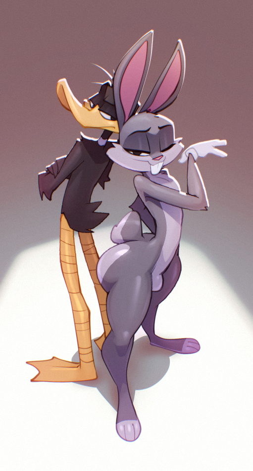 2d, 2d (artwork), 2d artwork, antrho, avian, bigdad, bugs bunny, bulg, bunny, daffy duck, duck, furry, gay, homosexual, homosexual male, looney tunes, male, mammal, nude, taoi, thick, thick ass, thick legs, thick thighs, thighs, warner bros, warner brothers