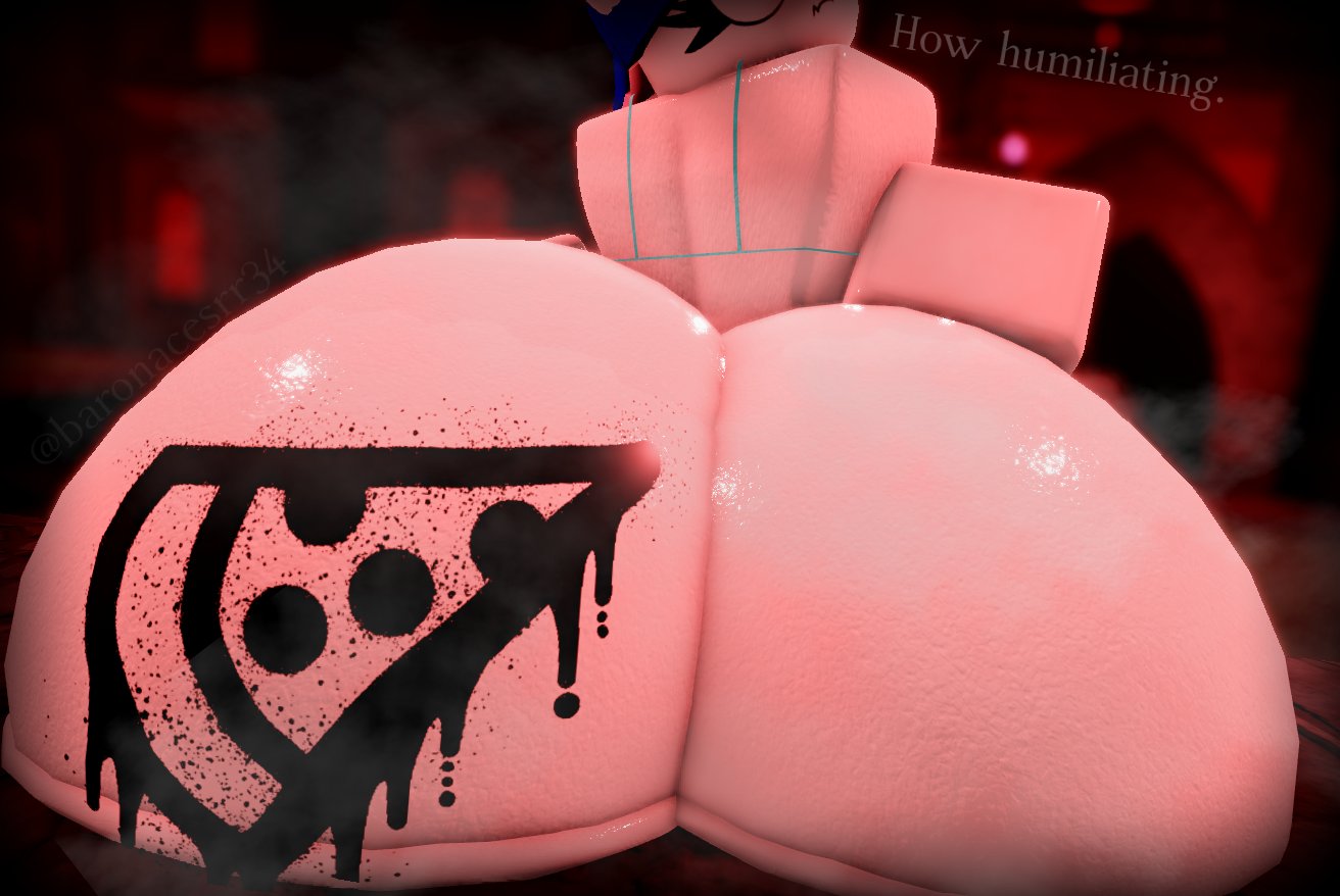 1girls, 3d, art trade, ass focus, baronaces, big ass, drawing on body, femtanyl, forsaken (roblox), roblox, roblox game, robloxian, tagme, token (femtanyl), token (forsaken), white body