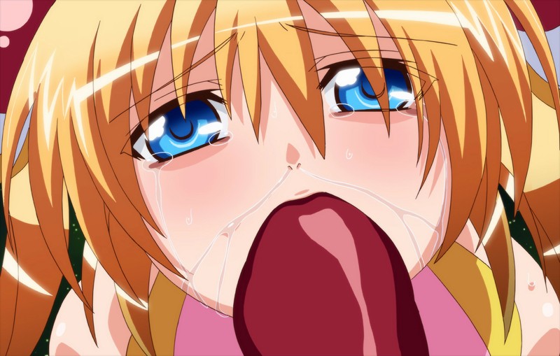 1girls blonde_hair blue_eyes fellatio female hair hair_ornament honjou_erena magical_girl mahou_shoujo_erena monster oral screenshot tears tentacle tied_hair twintails valkyria_(studio)