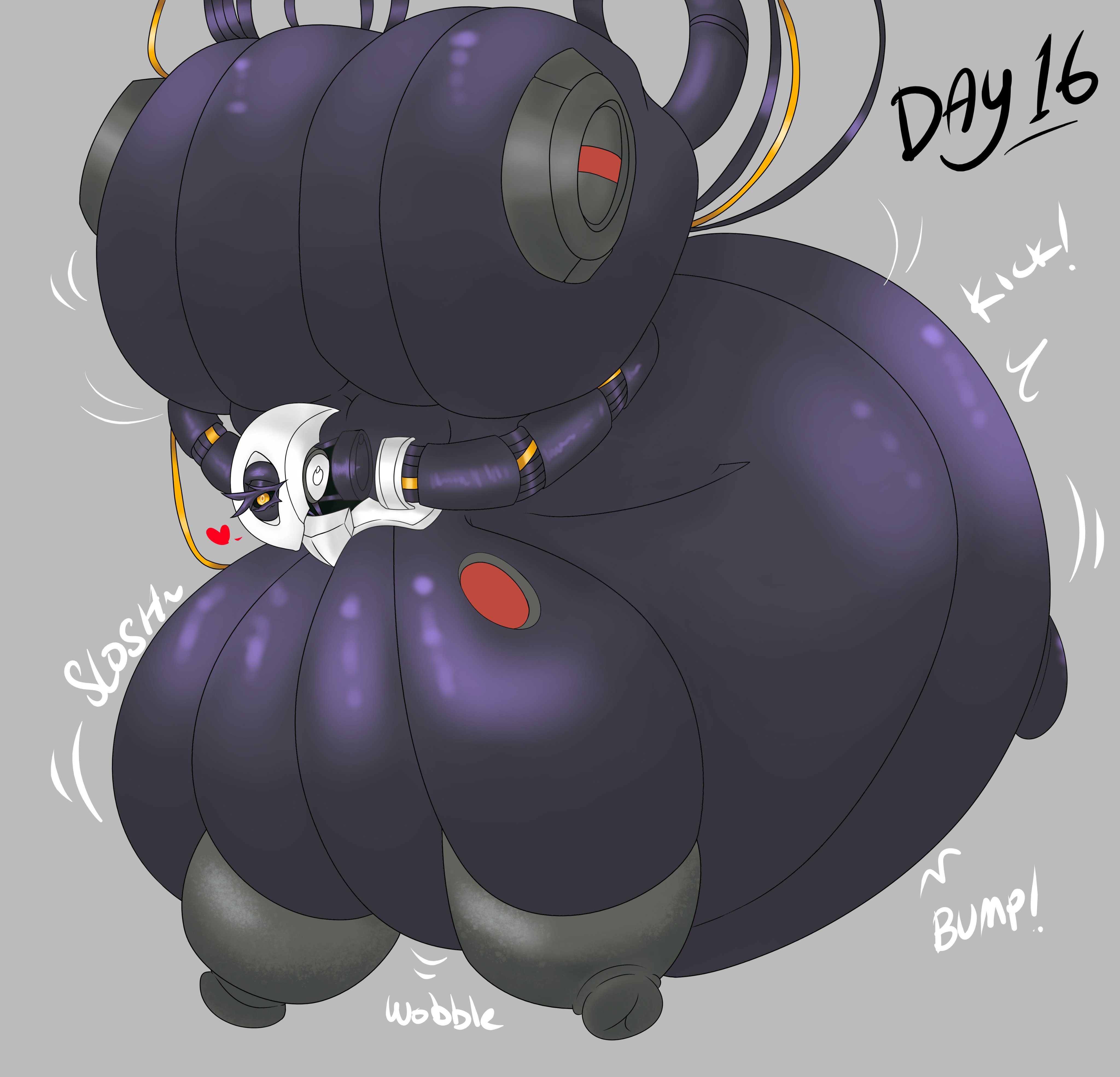 glados, hyper breasts, hyper pregnancy, mayternity, portal (series), pregnant, robot girl, smuggerssmuggs, solo