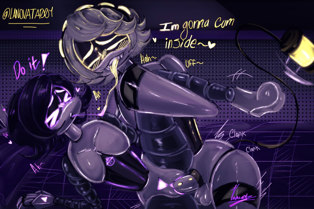 1boy, 1boy1girl, 1girls, canon couple, disassembly drone, fangs, female, glitch productions, lanovata001, leg held up, long tongue, male, male/female, murder drones, n (murder drones), purple eyes, purple eyes female, purple hair, purple hair female, robot, robot boy, robot girl, robot humanoid, saliva, saliva string, screen face, sex, tail, tongue, uzi (murder drones), vaginal penetration, vaginal sex, white hair, white hair male, worker drone, yellow eyes, yellow eyes male