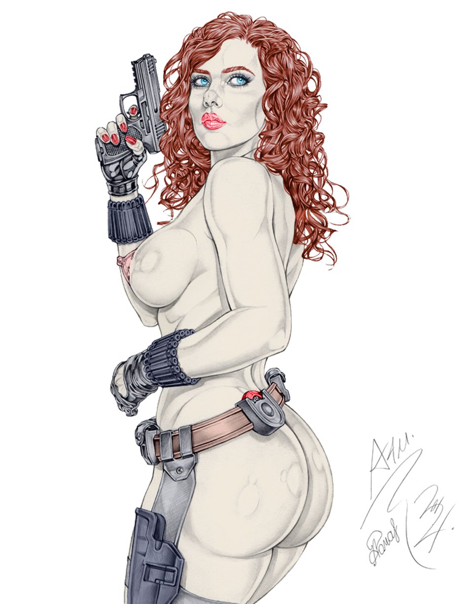 1girls actress armando_huerta ass avengers belt big_ass black_widow_(marvel) blue_eyes breasts celebrity colored dat_ass female female_only fingerless_gloves gloves gun handwear holster iron_man_2 large_breasts lipstick makeup marvel marvel_cinematic_universe marvel_comics mostly_nude nail_polish natasha_romanoff navel nipples nude red_hair red_lips red_lipstick scarlett_johansson short_hair sideboob solo tactical_nudity topless weapon