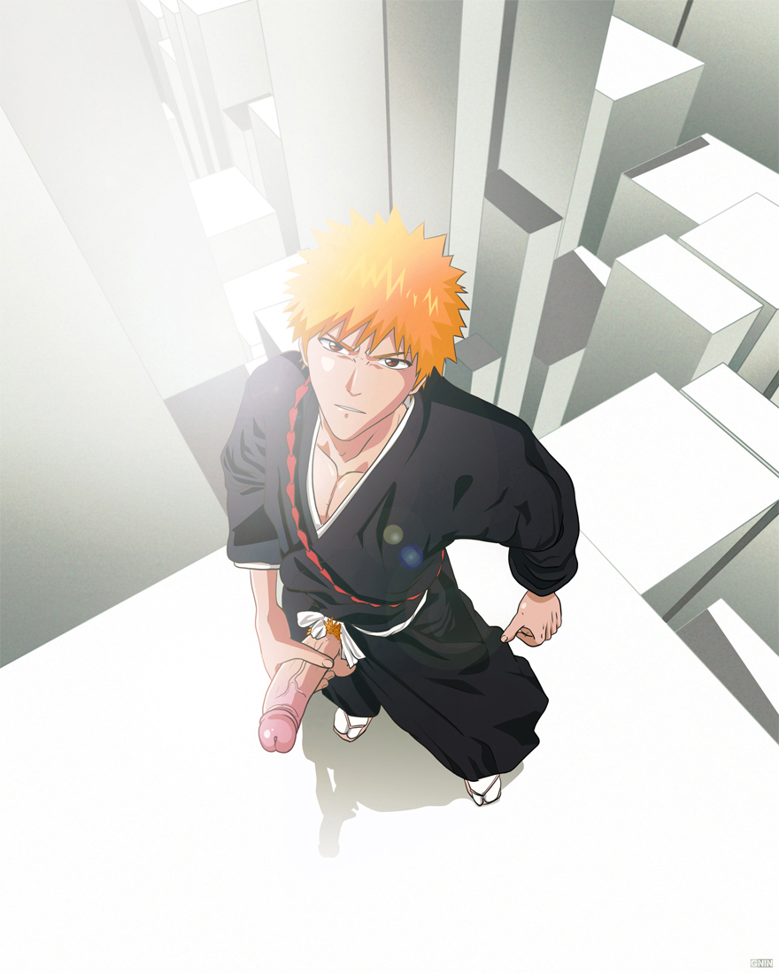 1boy bleach gninrom ichigo_kurosaki male male_only solo tagme