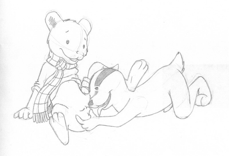 anthro bill_badger_(rupert_bear) furry male_only rupert_bear rupert_bear_(character) tagme