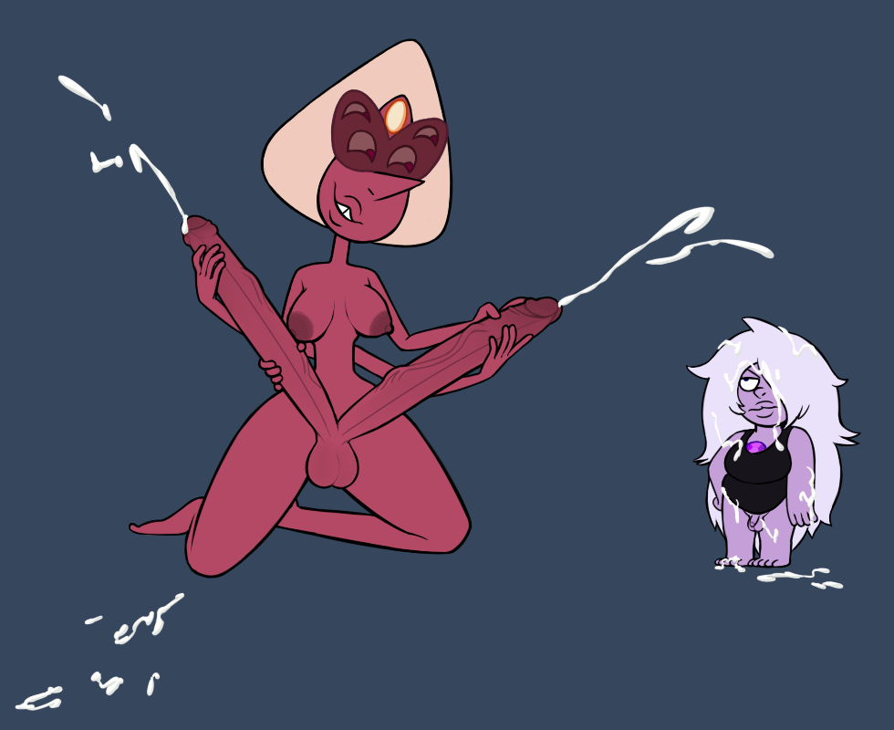 2futas amethyst_(steven_universe) annoyed breasts cartoon_network cum cum_everywhere cumshot diphallia diphallism foreskin full_circle futa_only futanari gem_(species) gem_fusion hyper hyper_penis intersex long_penis multi_arm multi_eye multi_limb multi_penis nude partially_retracted_foreskin penis retracted_foreskin sardonyx_(steven_universe) size_difference small_penis smaller_futanari smooth_skin steven_universe tagme uncircumcised uncut