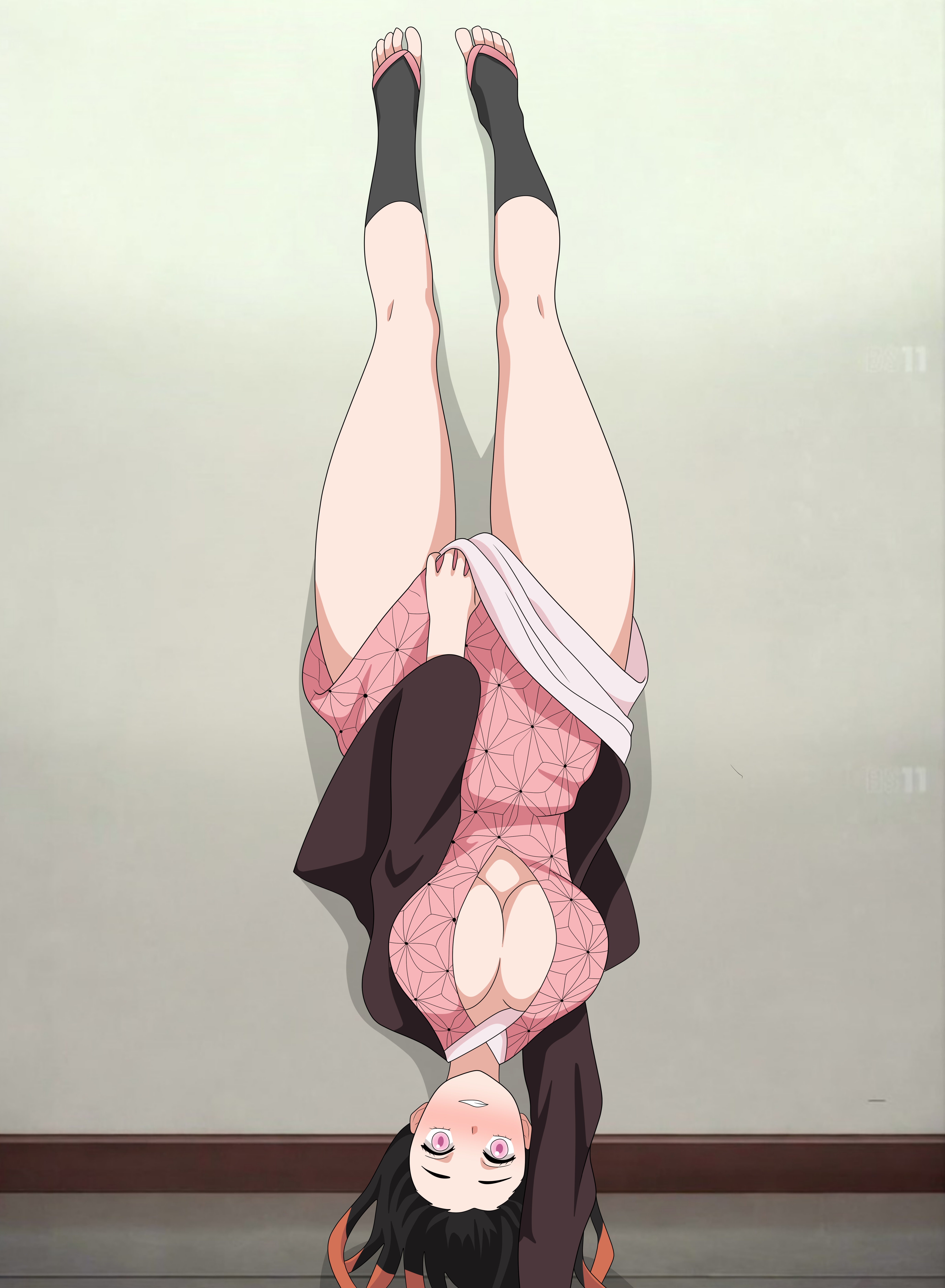big breasts, breasts, demon slayer, female, kamado nezuko, kimetsu no yaiba, lycoris challenge, socks, xvanana100