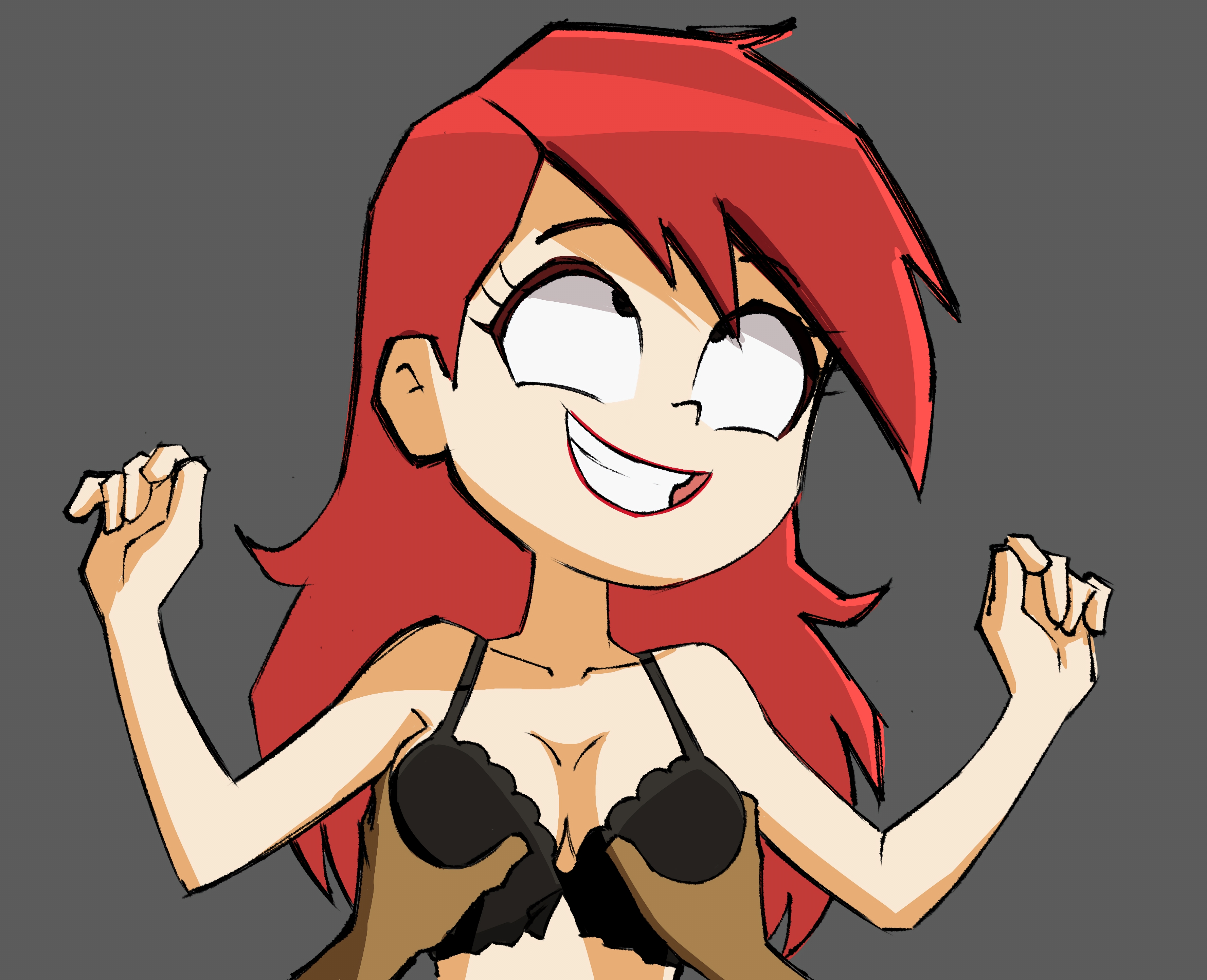 bra, breekn, brikmk, cowgirl position, foster's home for imaginary friends, frankie foster, happy, lingerie, long hair, pov, red hair, straight, touching breast