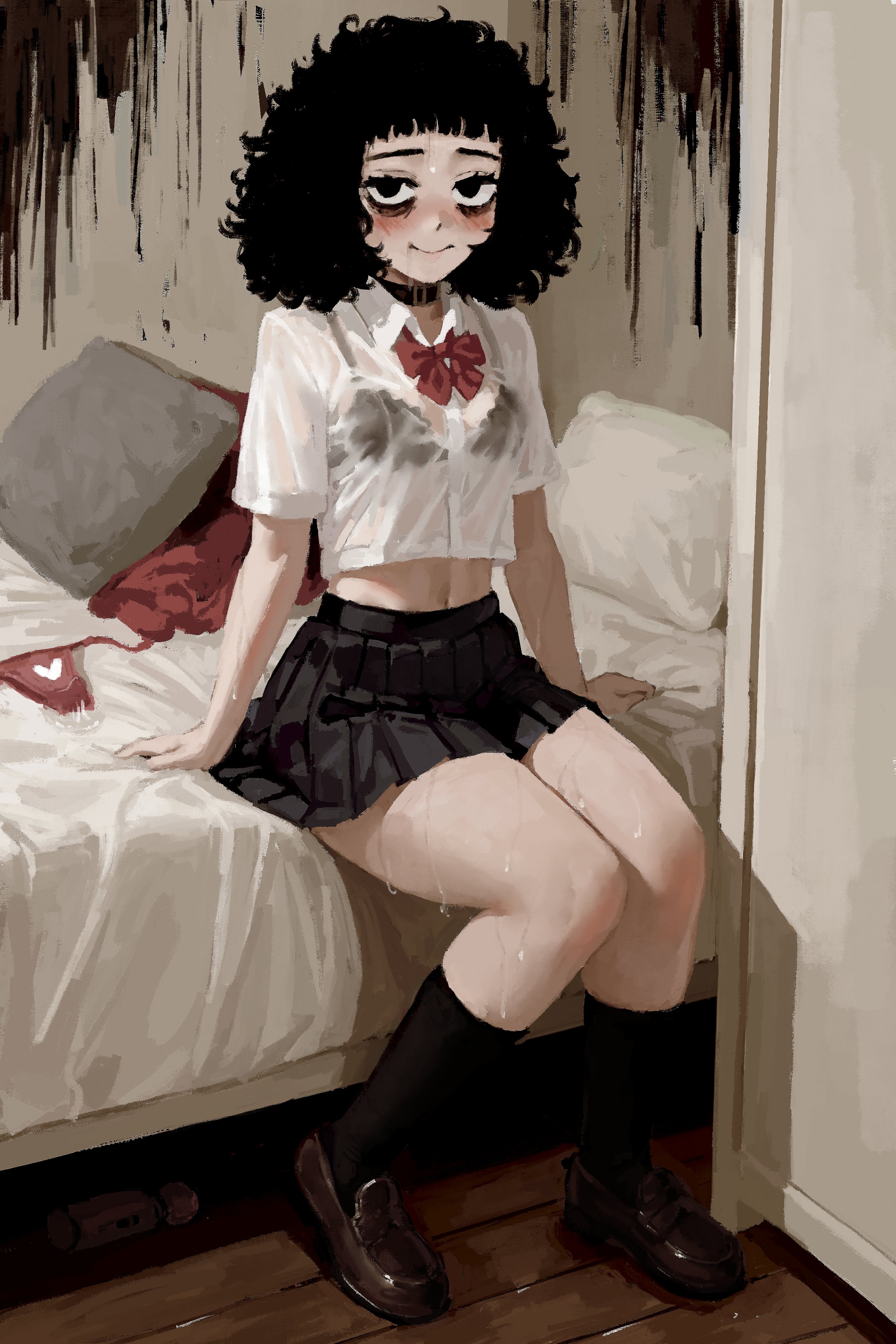 casato, ellie (casato), female, sweaty