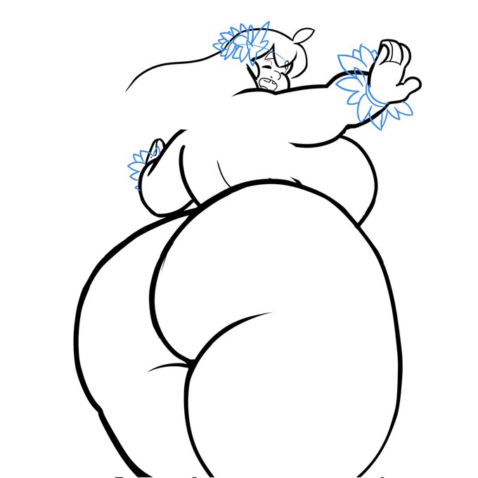 1girls arms_out ass_focus bbw big_belly big_breasts big_butt big_thighs big_woman black_and_white blank_background chubby chubby_female closed_eyes closed_eyes_smile curvy_figure dckiq fat female flower flower_bracelet flower_in_hair flowers flowers_in_hair huge_ass huge_boobs huge_breasts huge_thighs large_breasts long_hair looking_back looking_back_at_viewer open_mouth plump round_nose sketch tala_(dckiq) thicc thick_thighs tooth_gap tropical white_background