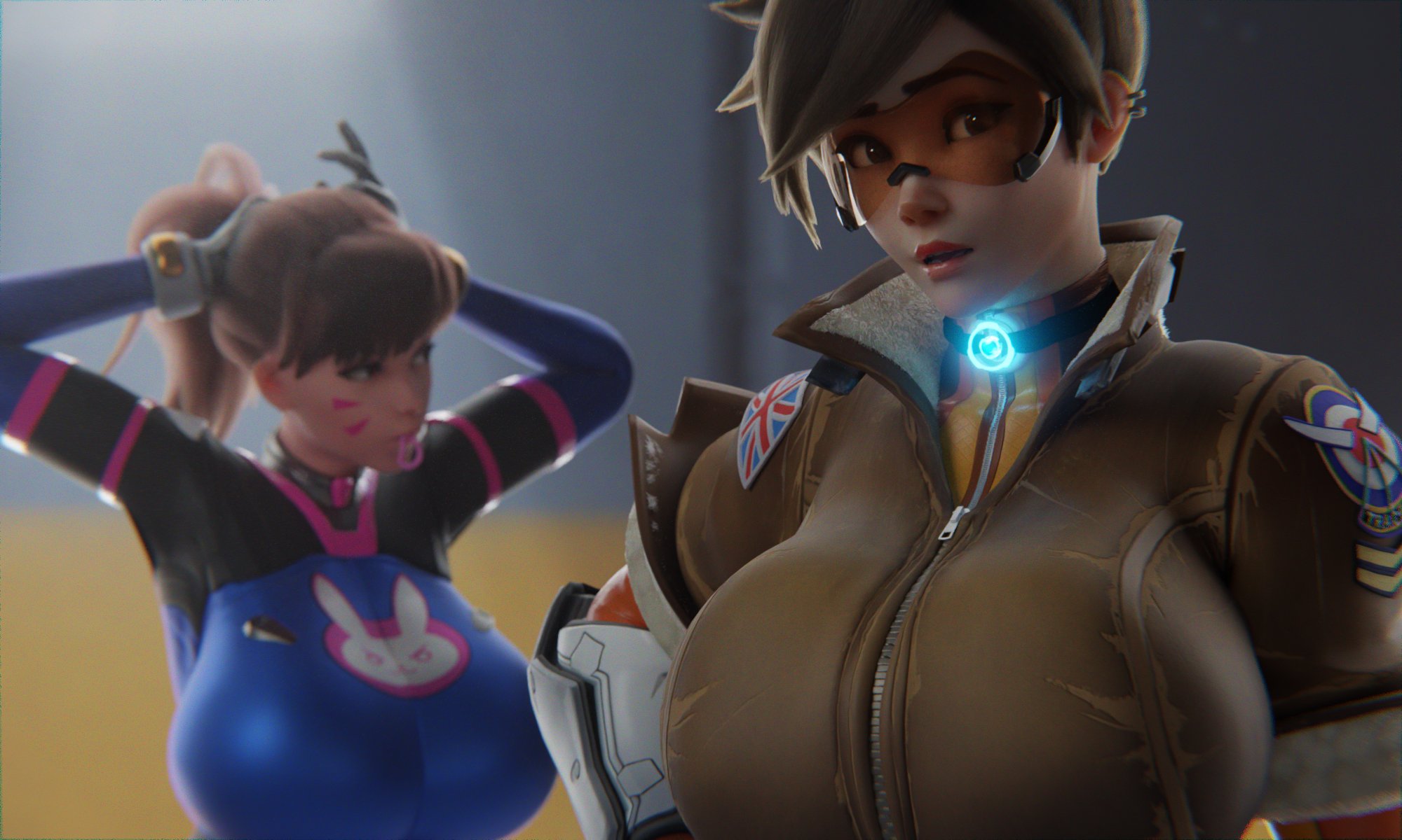 2girls, 3d, activision, big ass, big breasts, big thighs, blizzard entertainment, bottopbot2, breasts, breasts bigger than head, bust, busty, curvaceous, curvy, curvy figure, d.va, enormous breasts, female, gigantic breasts, hana song, hips, huge ass, huge breasts, large ass, large breasts, lena oxton, light skin, light-skinned female, massive breasts, mature, mature female, overwatch, scrag d.va, scrag tracer, slim waist, thick, thick hips, thick legs, thick thighs, thighs, tracer, voluptuous, waist, wide hips
