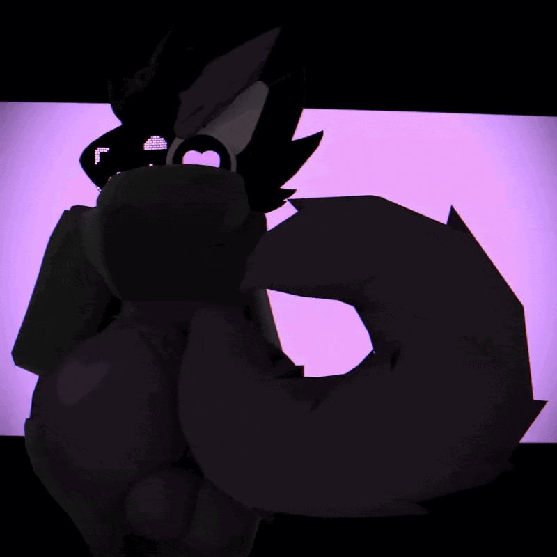 1boy, 3d, animated, ari (arineverknown), arineverknown, ass, ass focus, femboy, furry, gay, gif, loop, male, male only, marshmellowybun, protogen, roblox, robloxian, tagme, tail